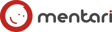 mentari logo flat smiling red sun