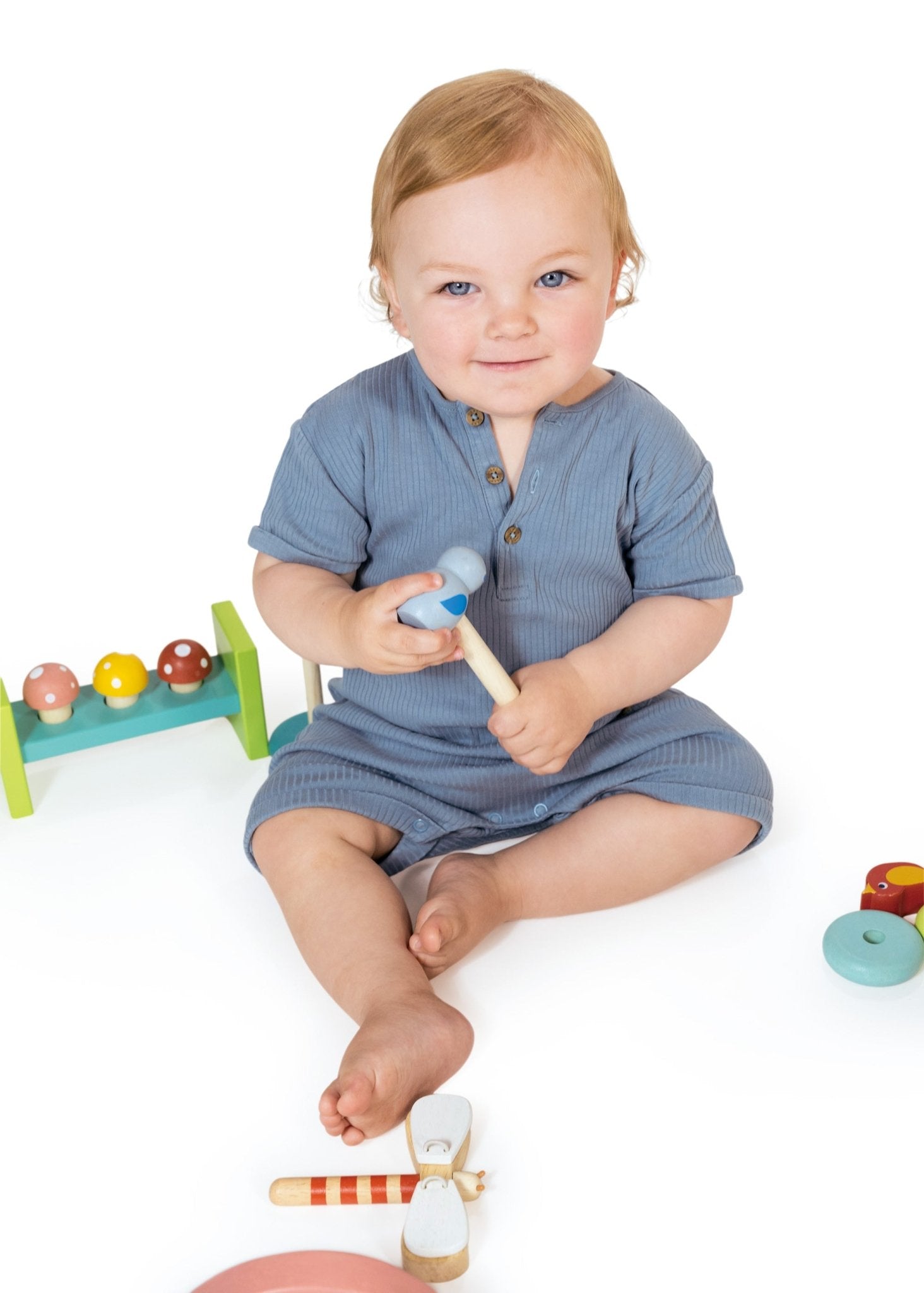 18 Months Garden Playtime Set - Mentari - Sustainable Wooden Toys Made in Indonesia - Eco - Friendly Play