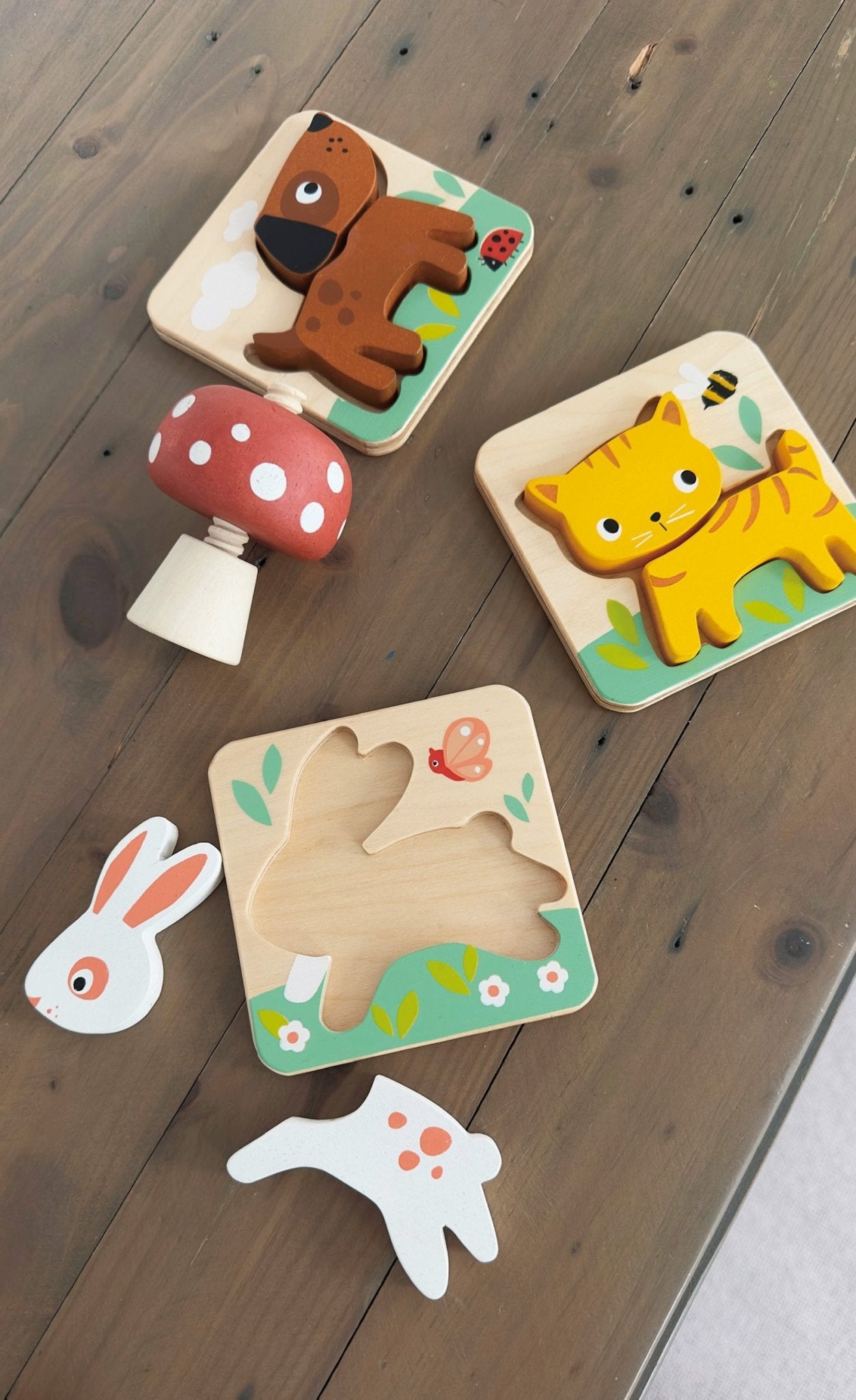 Wooden Garden Playtime Set for 2 Year Olds — 7 Toys | Mentari