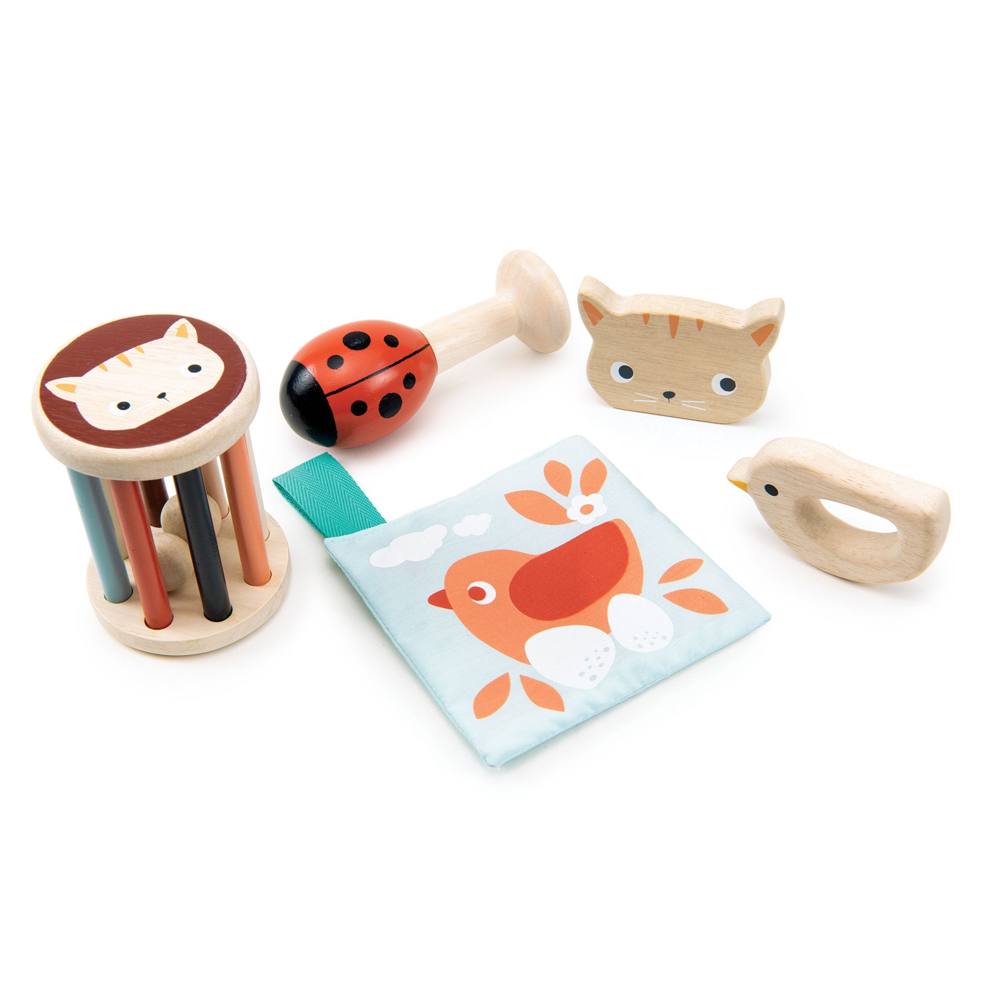 6 Months Garden Playtime Set - Mentari - Sustainable Wooden Toys Made in Indonesia - Eco - Friendly Play