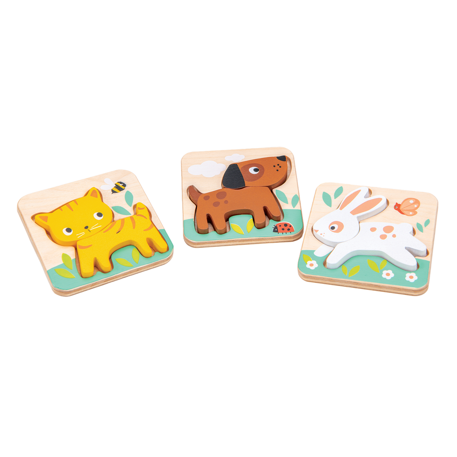 Animal Tray Puzzles (Set of 3)