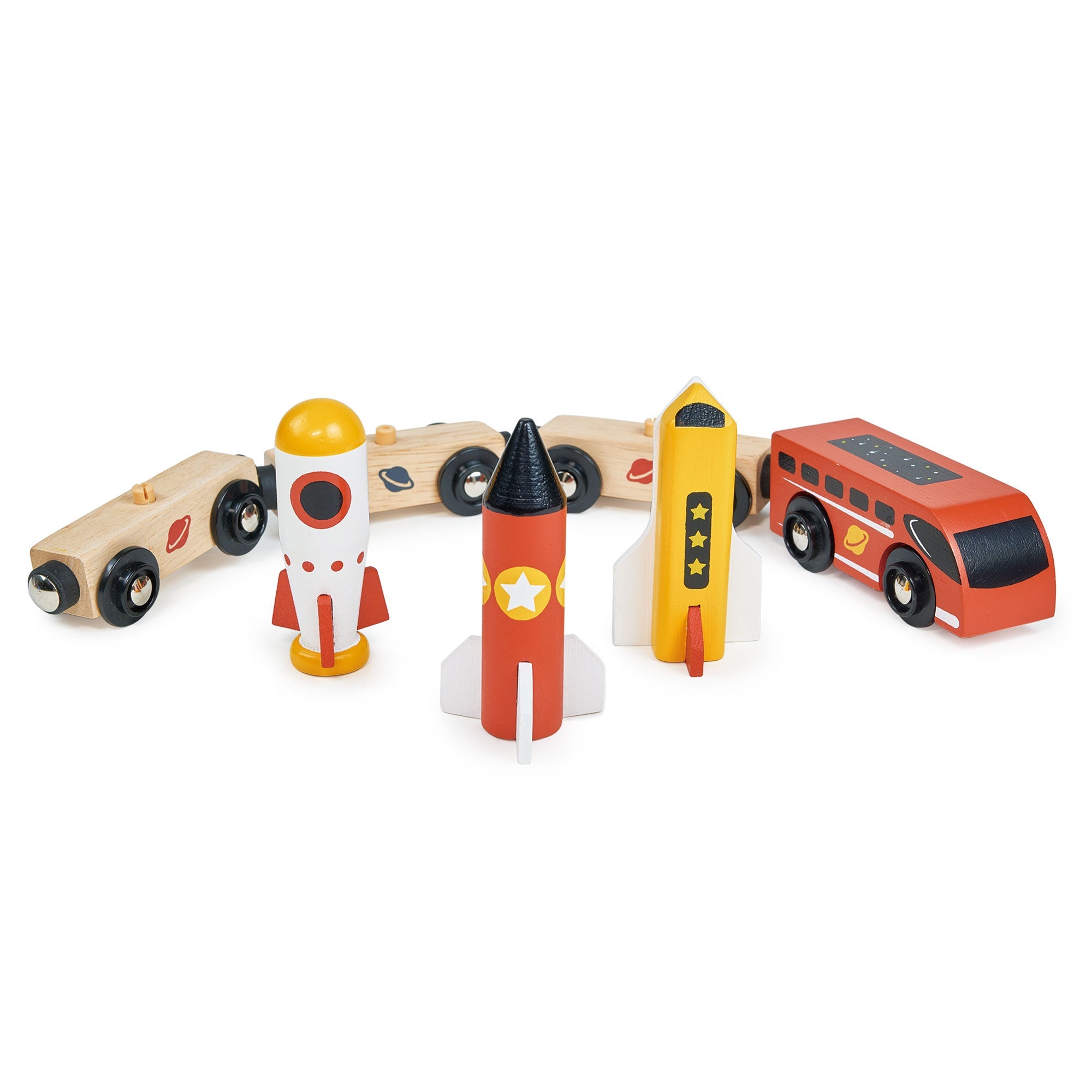 Adventure Trains Bundle - Mentari - Sustainable Wooden Toys Made in Indonesia - Eco - Friendly Play