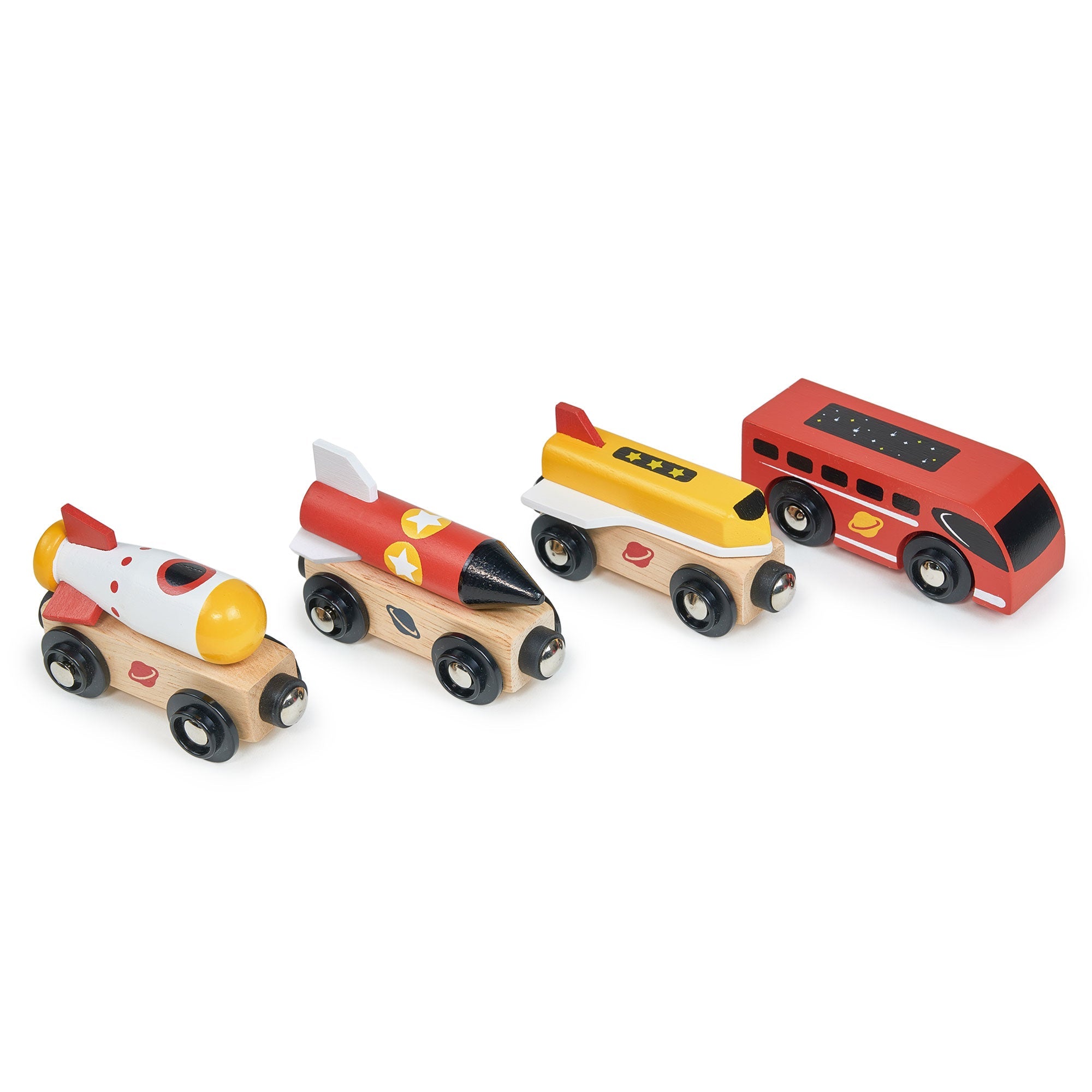 Adventure Trains Bundle - Mentari - Sustainable Wooden Toys Made in Indonesia - Eco - Friendly Play