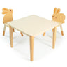 Bunny Table and Chair Set - Mentari - Sustainable Wooden Toys Made in Indonesia - Eco - Friendly Play