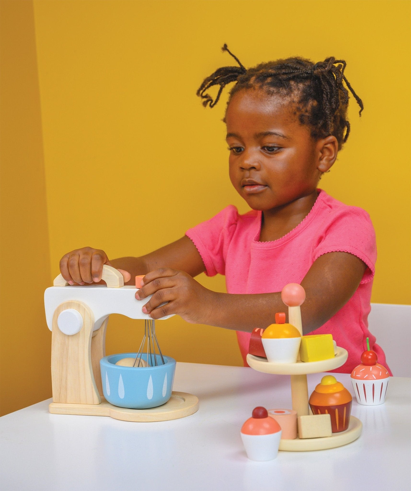 Cake Mixer - Mentari - Sustainable Wooden Toys Made in Indonesia - Eco-Friendly Play