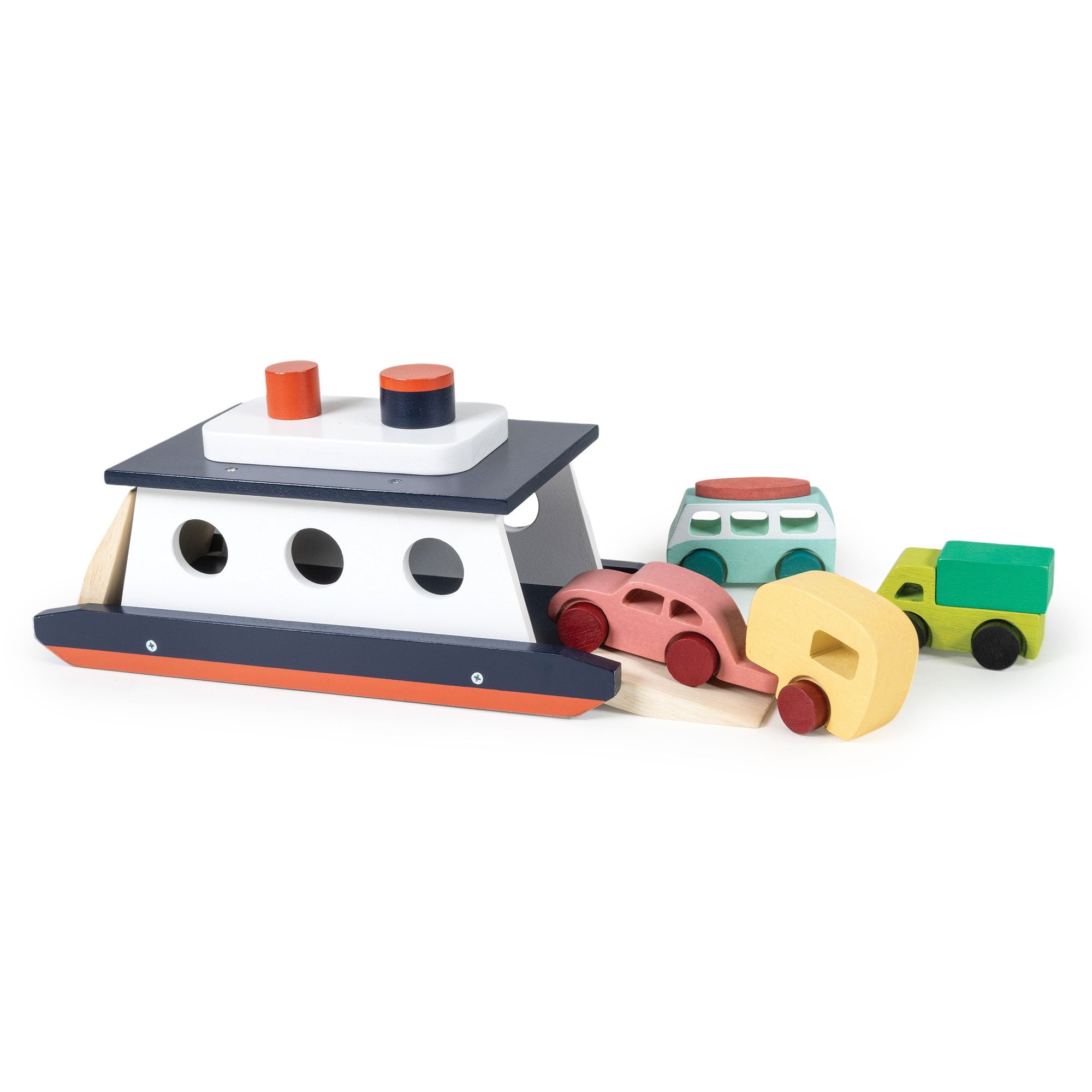 Car Ferry - Mentari - Sustainable Wooden Toys Made in Indonesia - Eco - Friendly Play