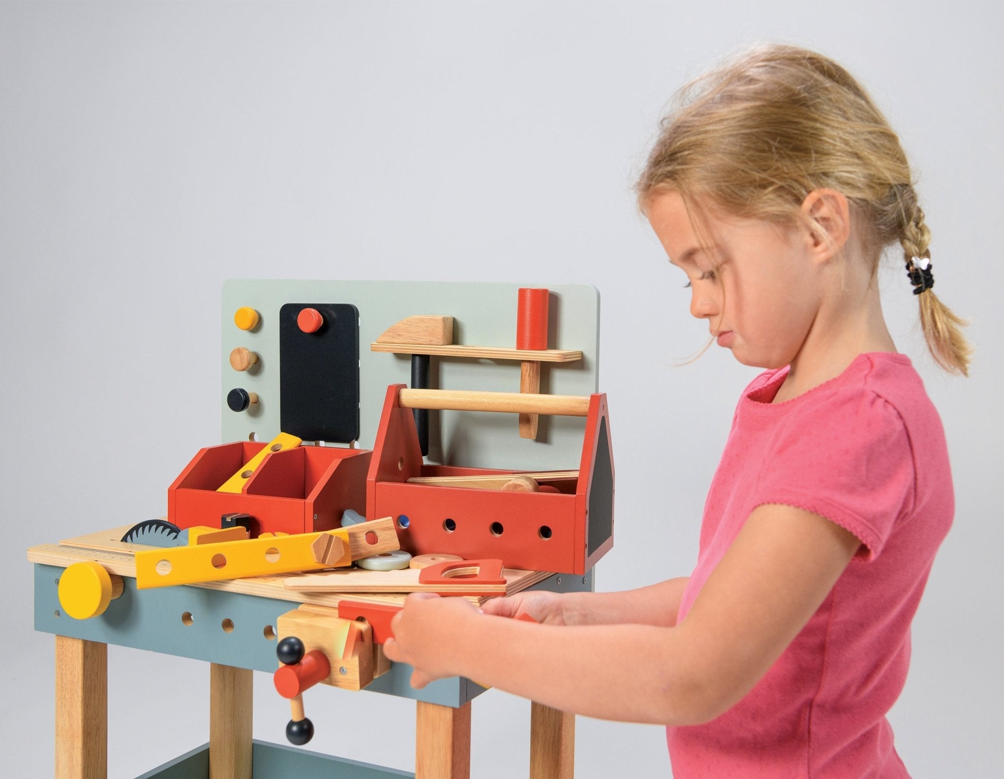 Mentari Carpenter's Workshop Wooden Toy Tool Bench