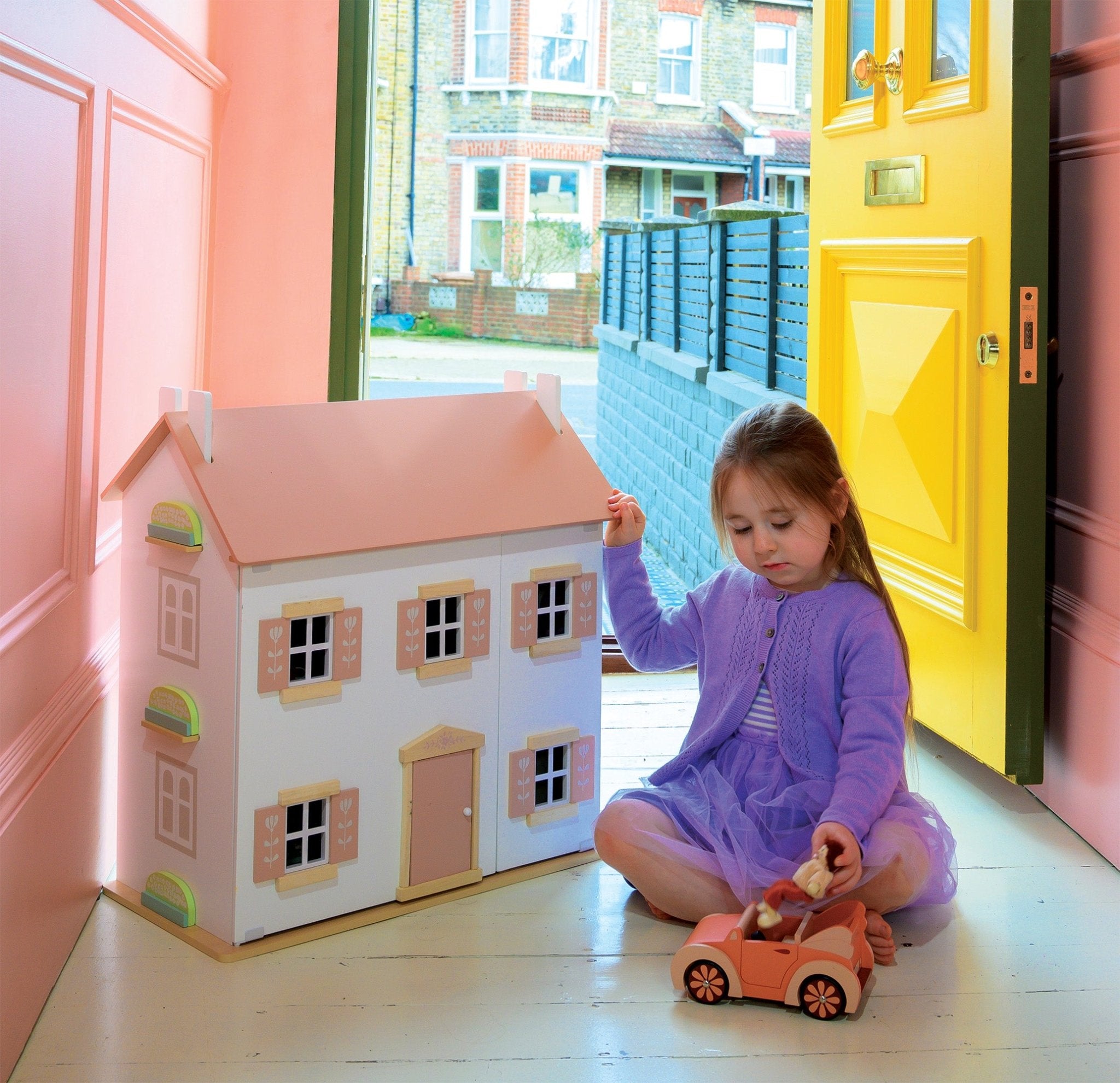 Clover Dollhouse - Mentari - Sustainable Wooden Toys Made in Indonesia - Eco-Friendly Play