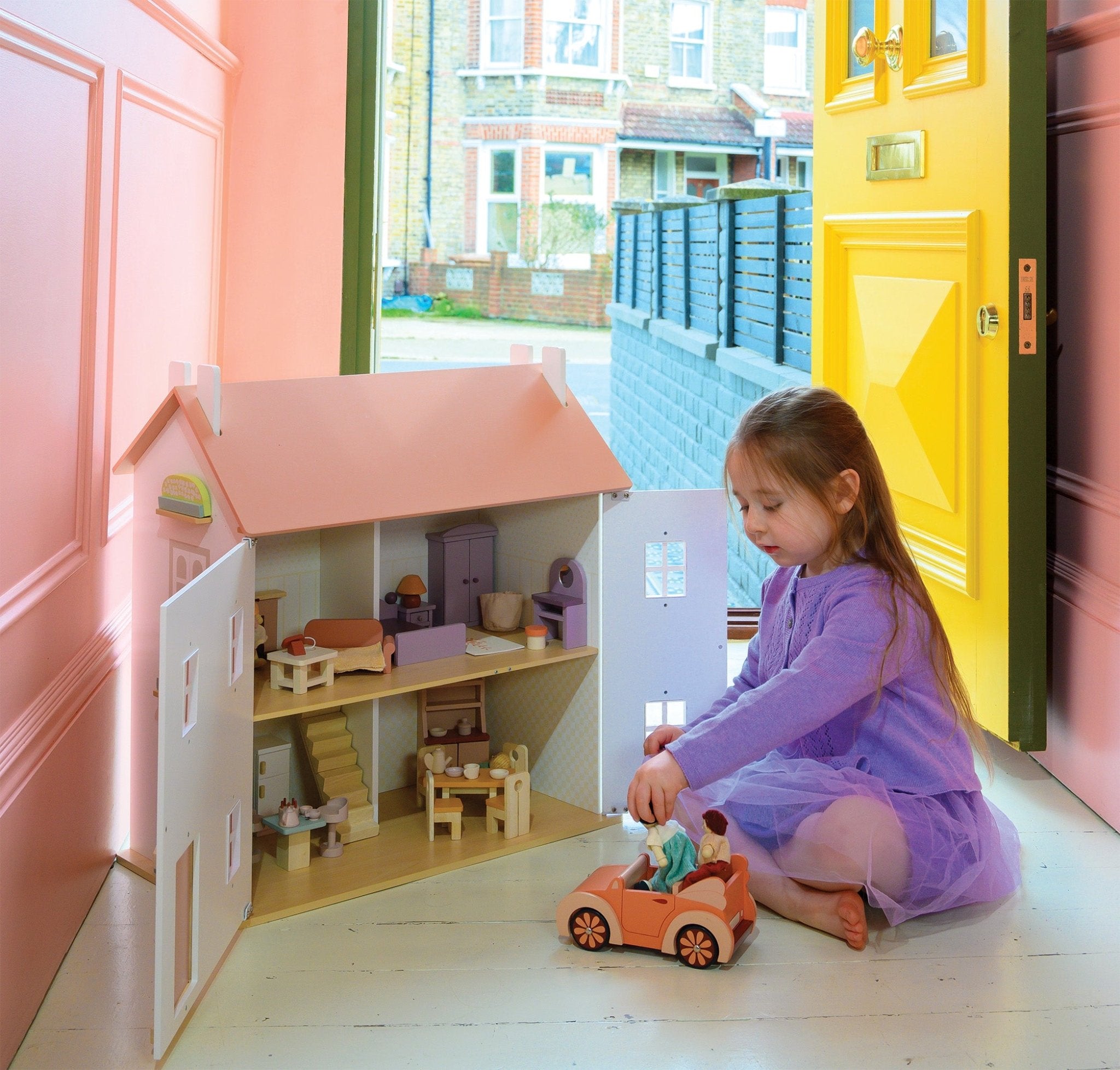 Clover Dollhouse - Mentari - Sustainable Wooden Toys Made in Indonesia - Eco-Friendly Play