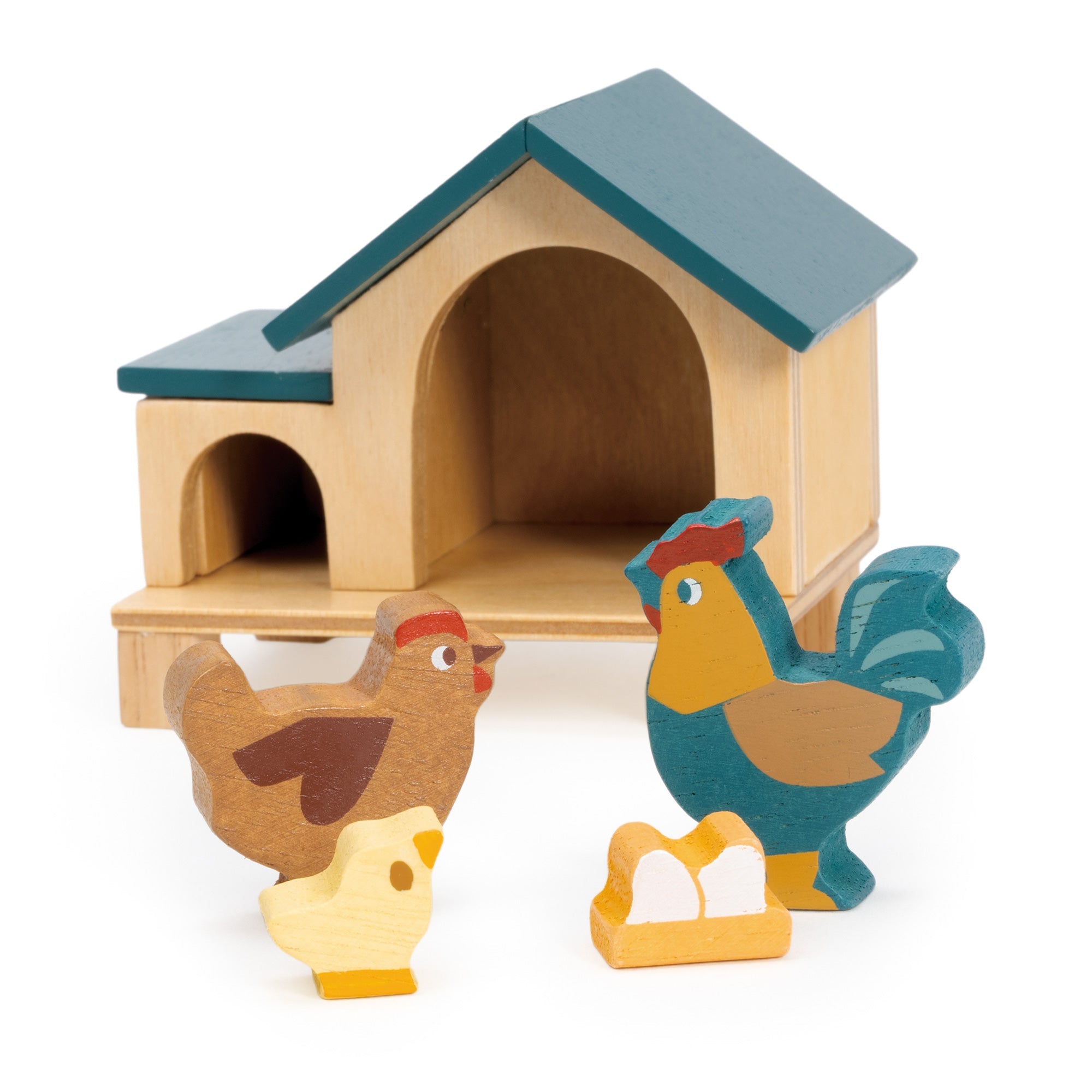 Cluck Cluck Chicken House - Mentari - Sustainable Wooden Toys Made in Indonesia - Eco - Friendly Play