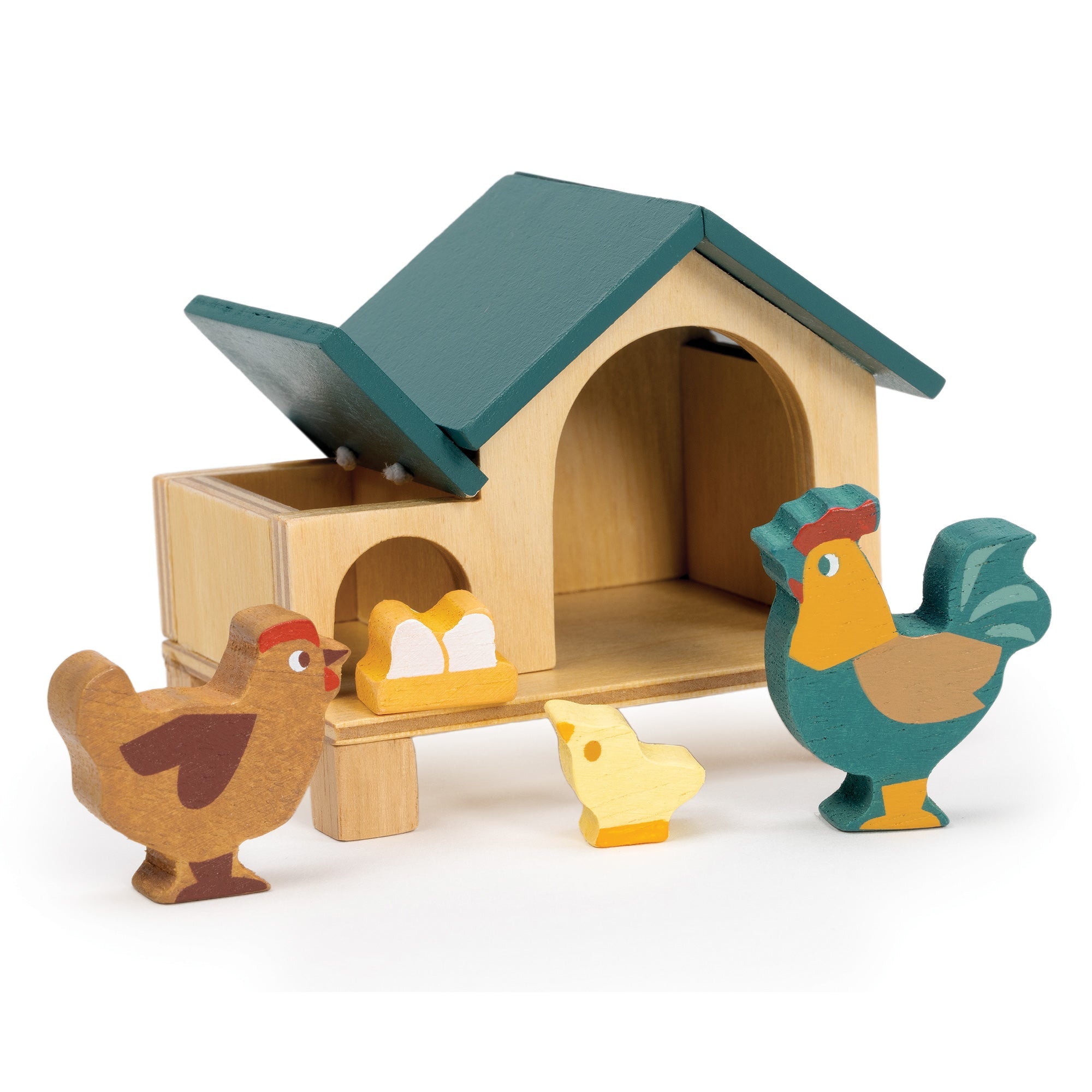 Cluck Cluck Chicken House - Mentari - Sustainable Wooden Toys Made in Indonesia - Eco - Friendly Play