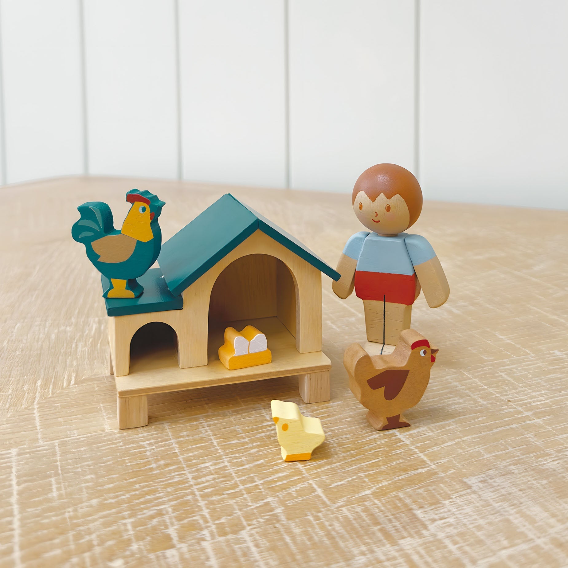 Cluck Cluck Chicken House - Mentari - Sustainable Wooden Toys Made in Indonesia - Eco - Friendly Play