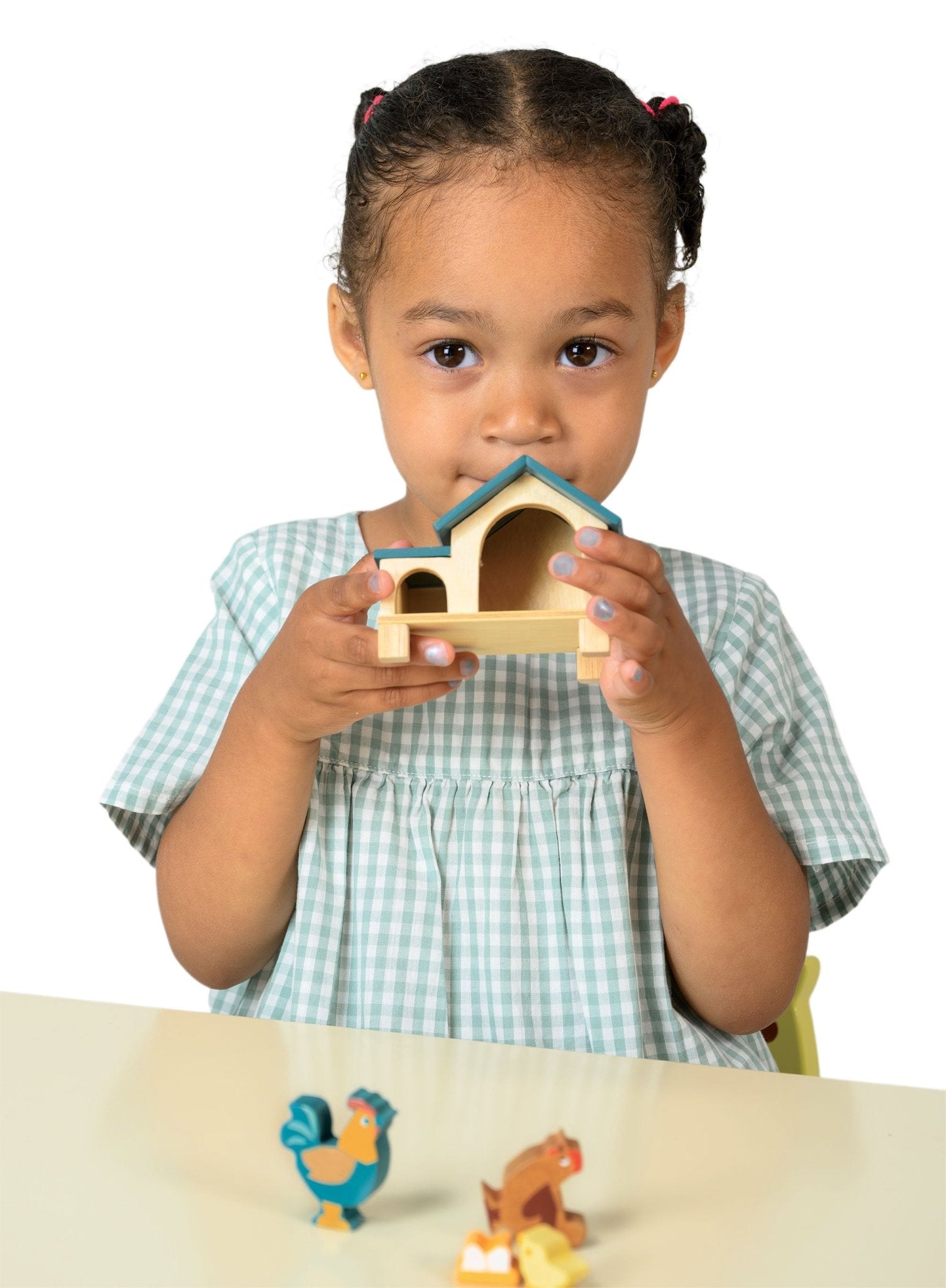Cluck Cluck Chicken House - Mentari - Sustainable Wooden Toys Made in Indonesia - Eco - Friendly Play