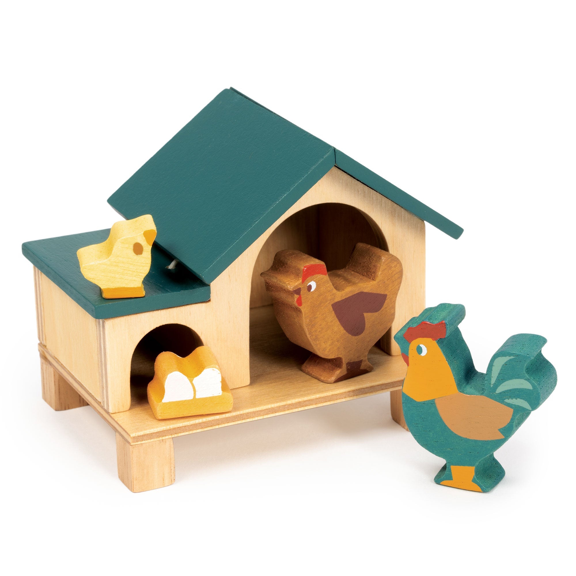 Cluck Cluck Chicken House - Mentari - Sustainable Wooden Toys Made in Indonesia - Eco - Friendly Play