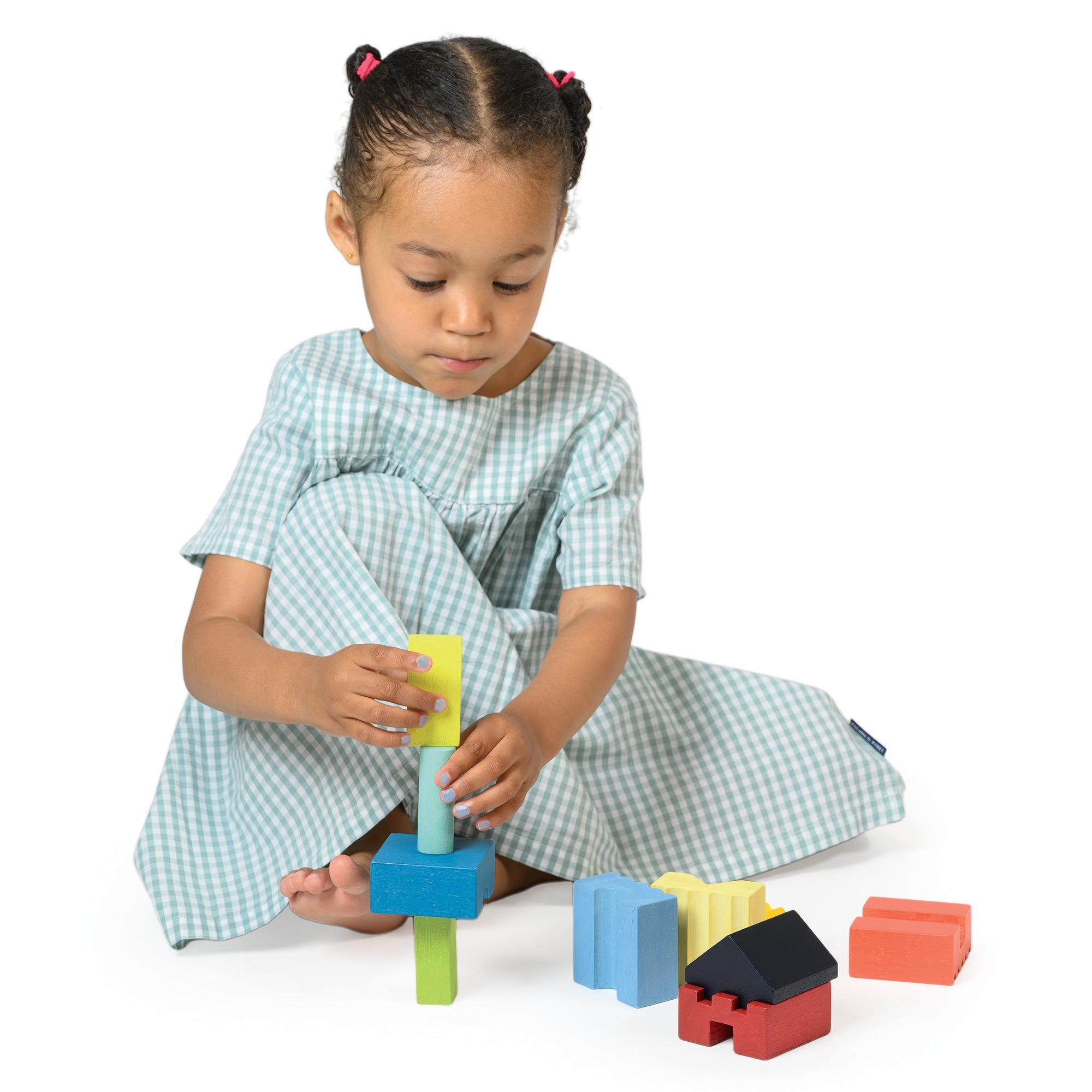 Colorful Stacking Tower - Mentari - Sustainable Wooden Toys Made in Indonesia - Eco - Friendly Play