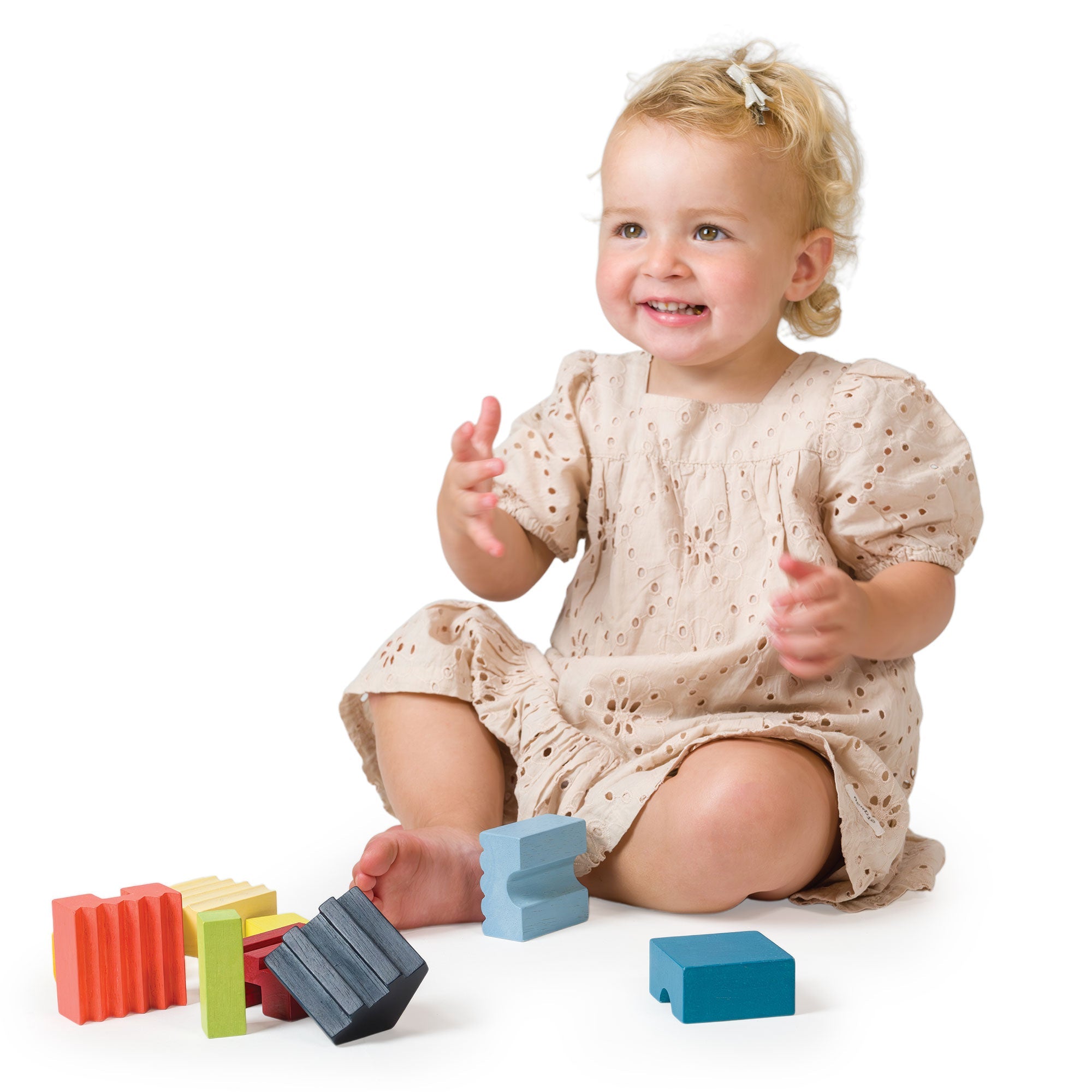 Colorful Stacking Tower - Mentari - Sustainable Wooden Toys Made in Indonesia - Eco - Friendly Play