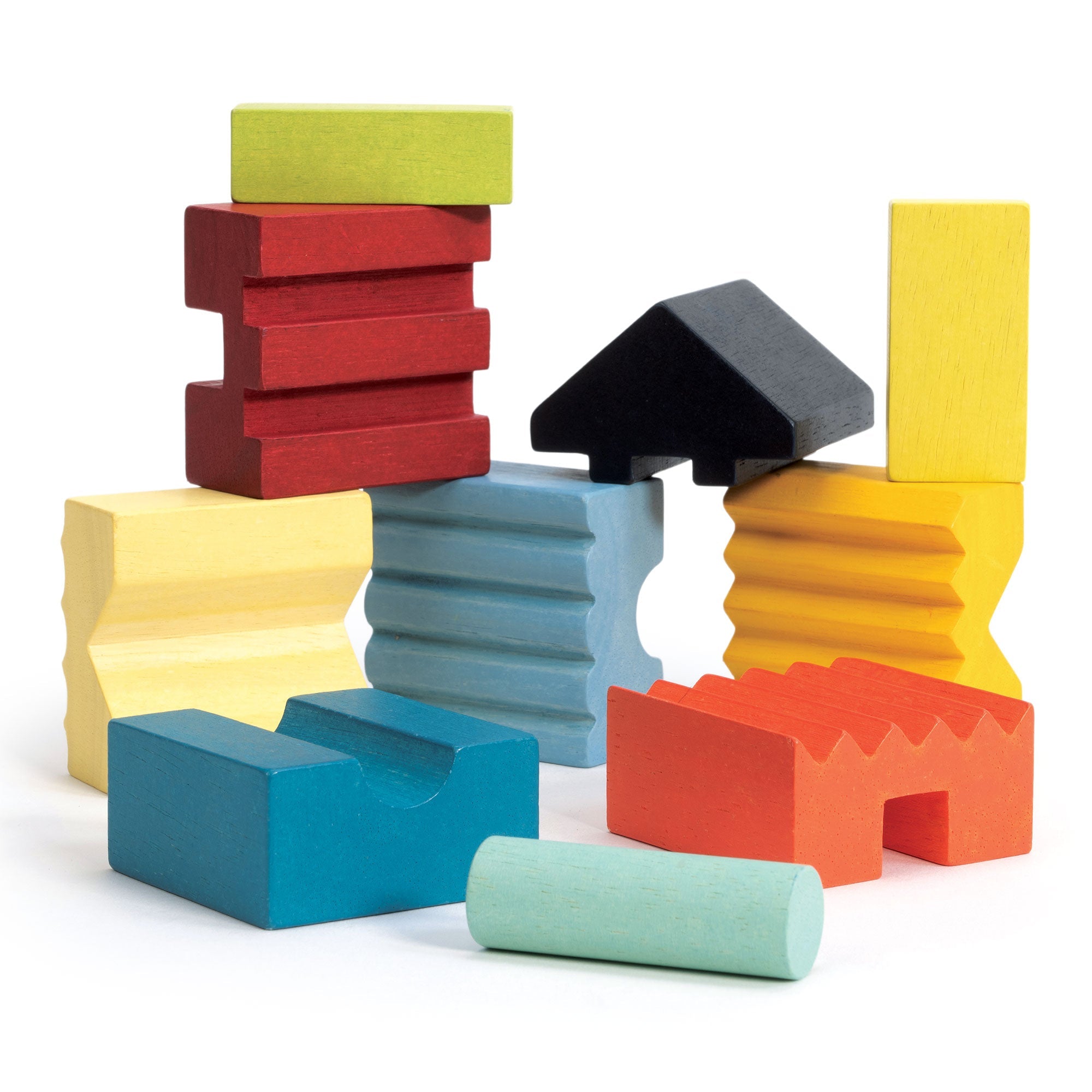 Colorful Stacking Tower - Mentari - Sustainable Wooden Toys Made in Indonesia - Eco - Friendly Play