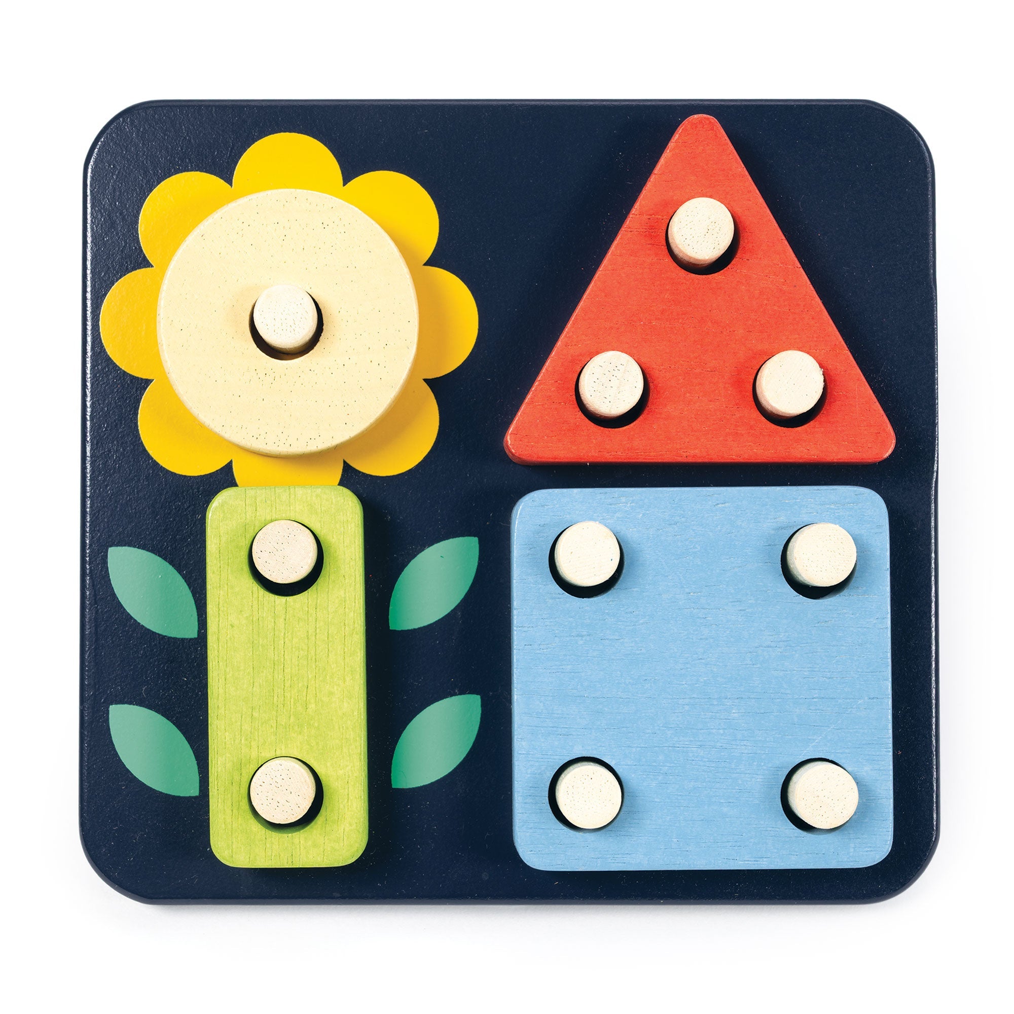 Count and Match Peg Board - Mentari - Sustainable Wooden Toys Made in Indonesia - Eco - Friendly Play