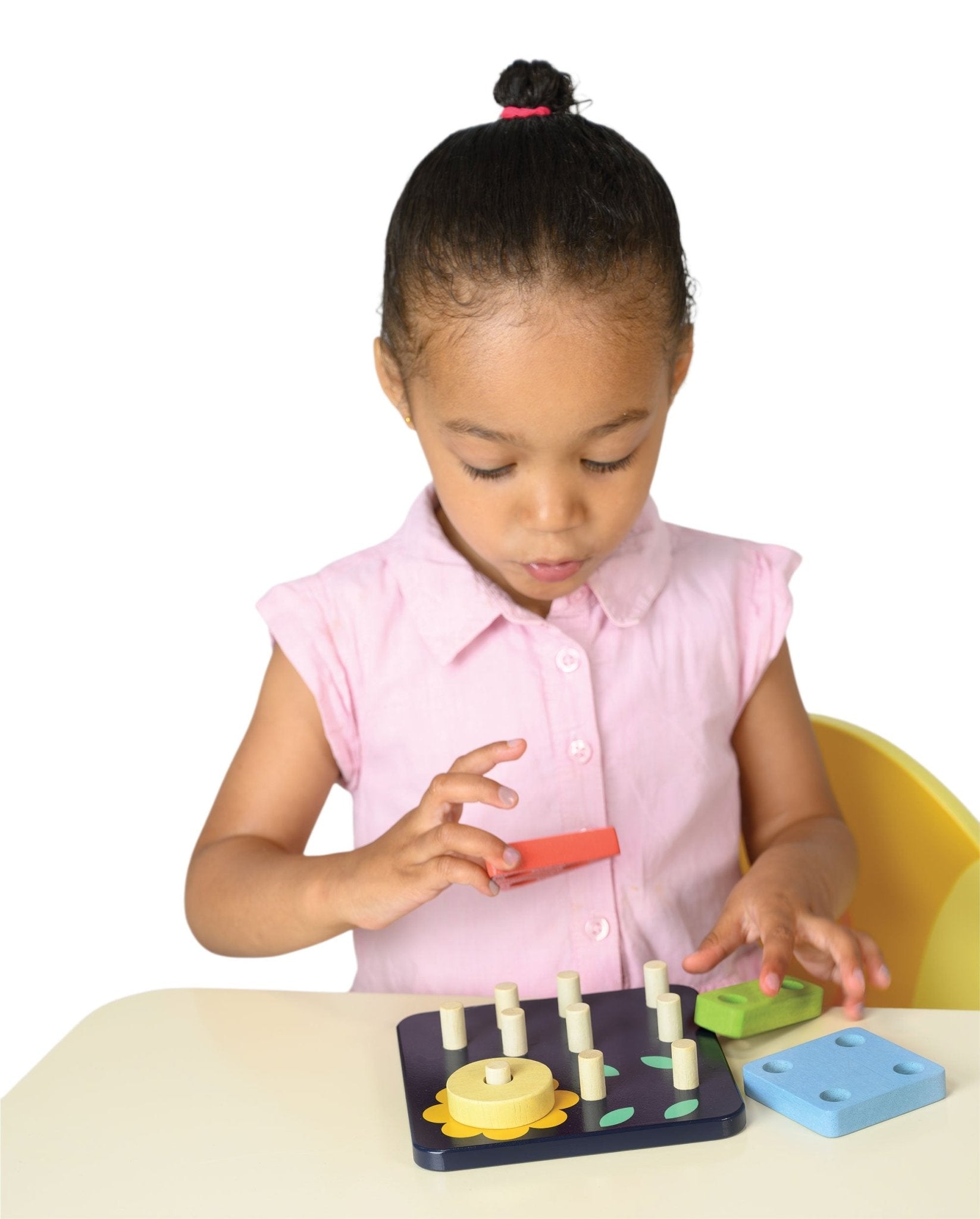 Count and Match Peg Board - Mentari - Sustainable Wooden Toys Made in Indonesia - Eco - Friendly Play