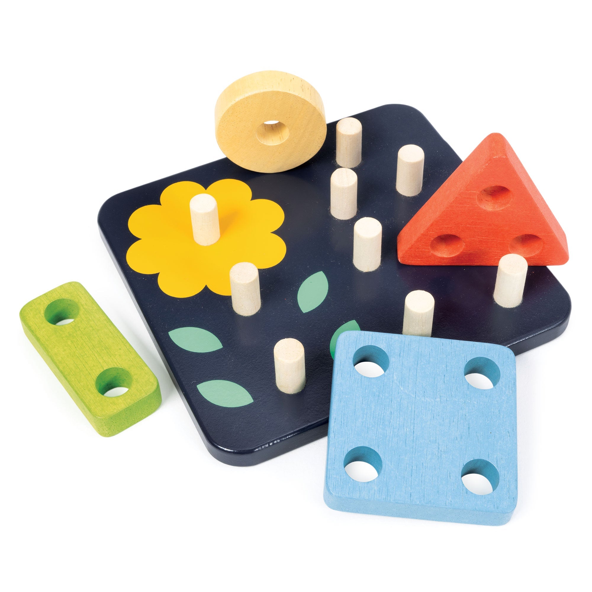 Count and Match Peg Board - Mentari - Sustainable Wooden Toys Made in Indonesia - Eco - Friendly Play