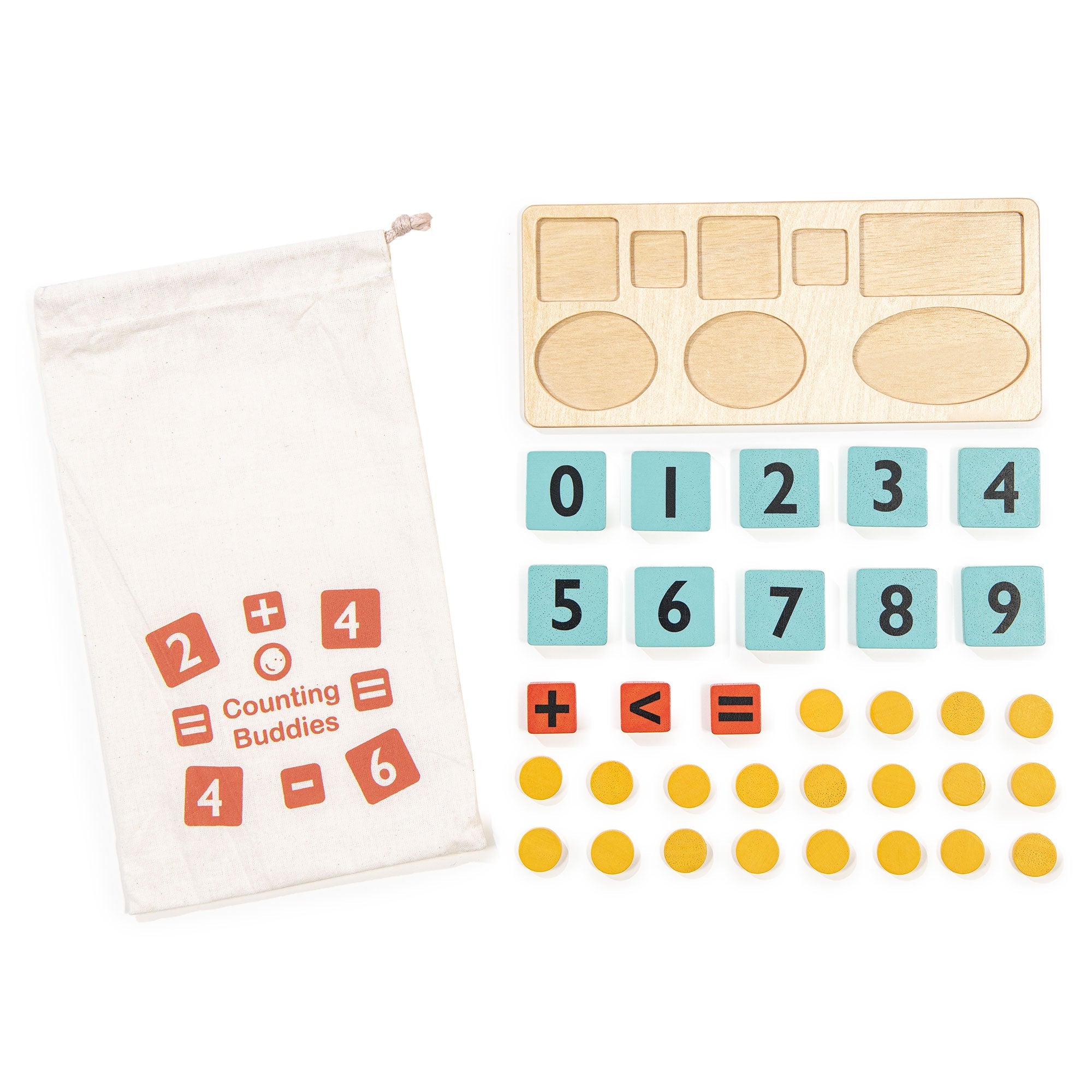 Counting Buddies - Mentari - Sustainable Wooden Toys Made in Indonesia - Eco - Friendly Play