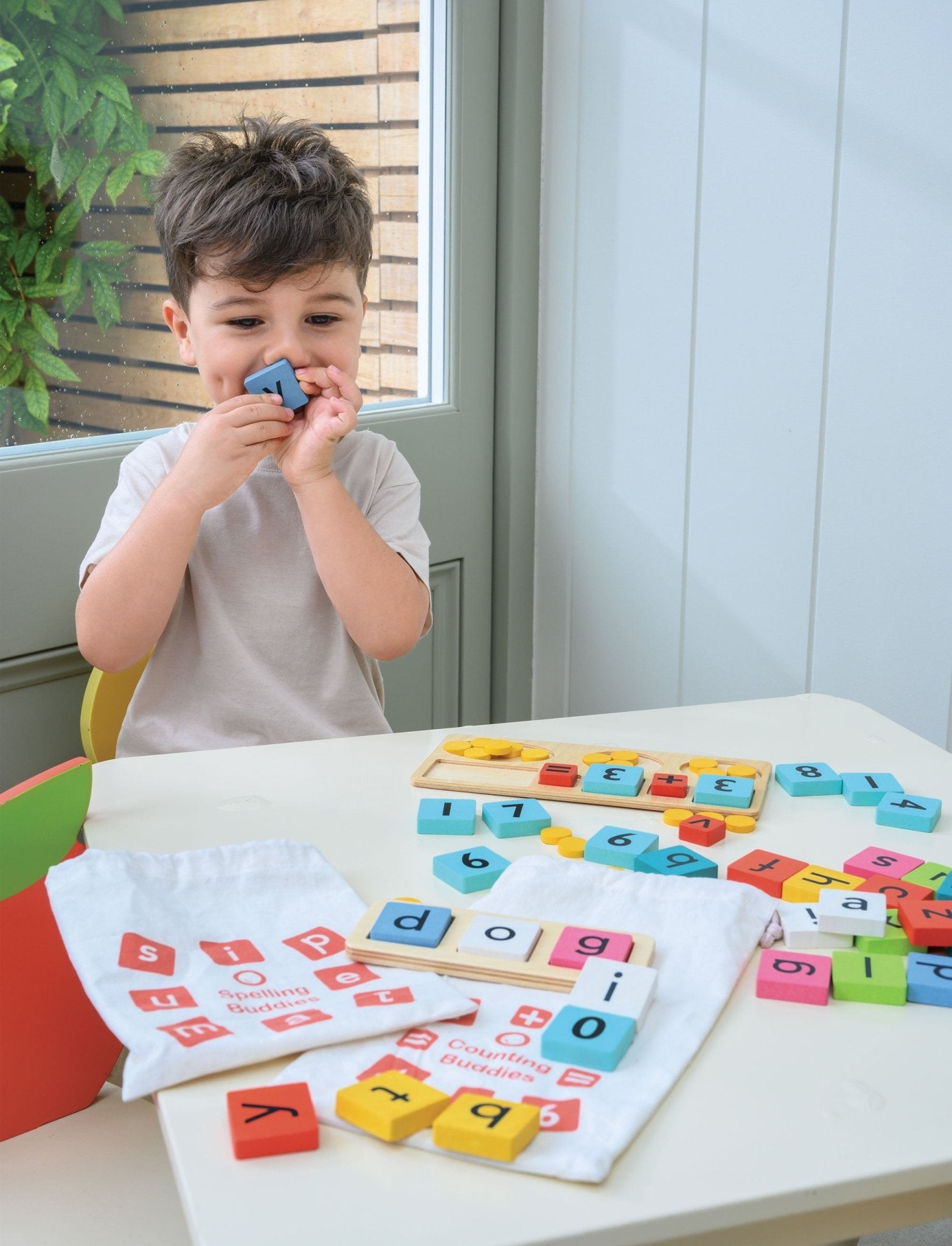 Counting Buddies - Mentari - Sustainable Wooden Toys Made in Indonesia - Eco - Friendly Play