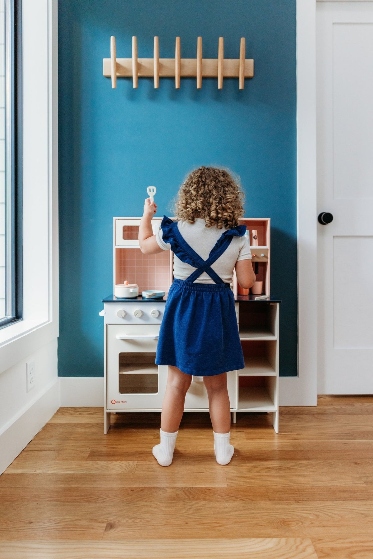 Cream Play Kitchen - Mentari - Sustainable Wooden Toys Made in Indonesia - Eco-Friendly Play
