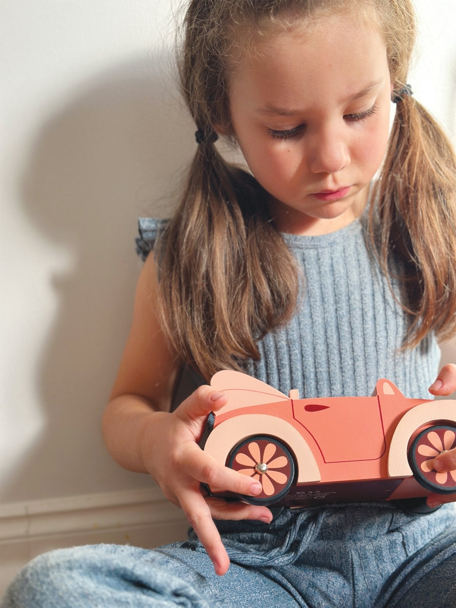 Dolls House Car - Mentari - Sustainable Wooden Toys Made in Indonesia - Eco - Friendly Play