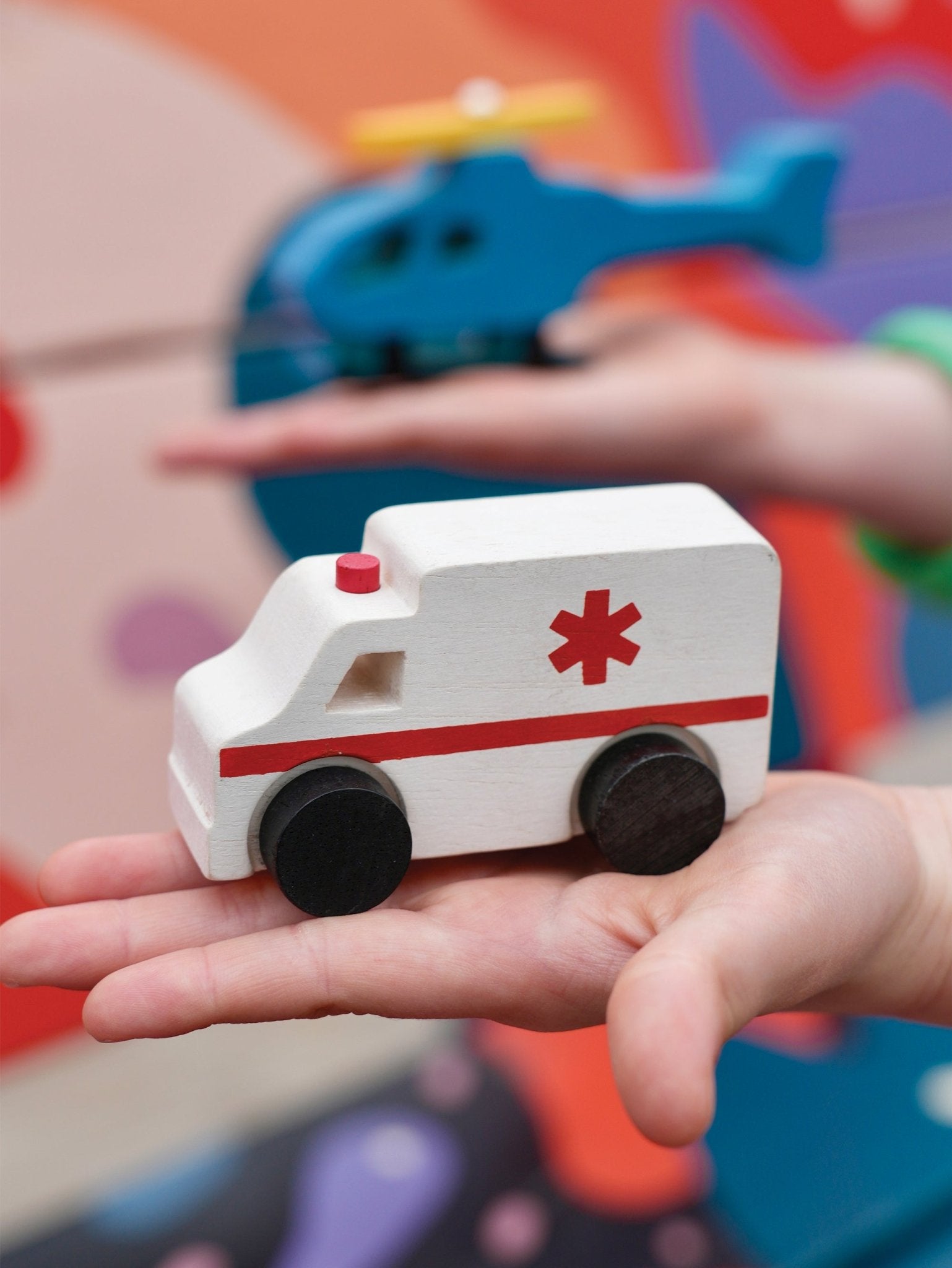 Emergency Transport - Mentari - Sustainable Wooden Toys Made in Indonesia - Eco - Friendly Play