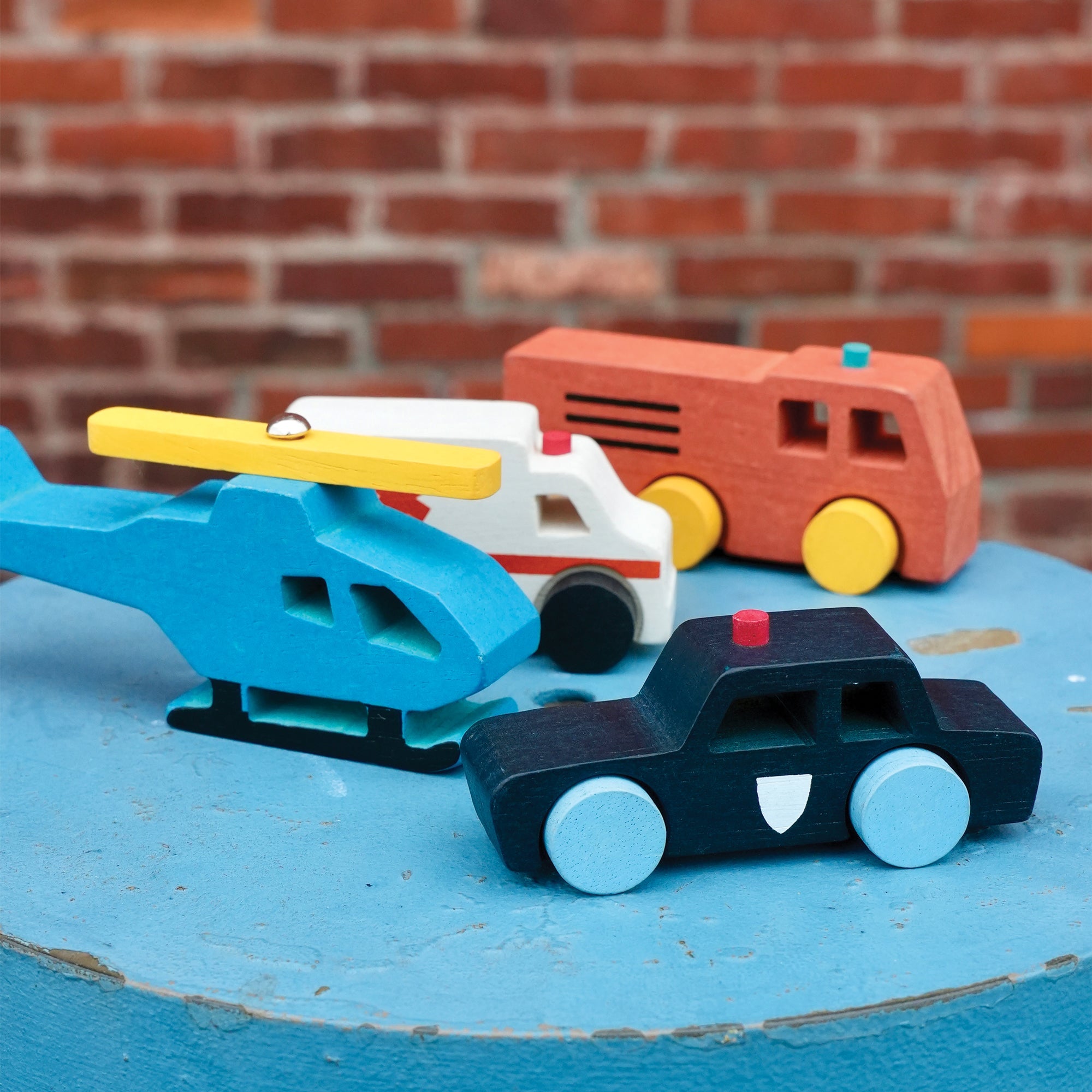 Emergency Transport - Mentari - Sustainable Wooden Toys Made in Indonesia - Eco - Friendly Play