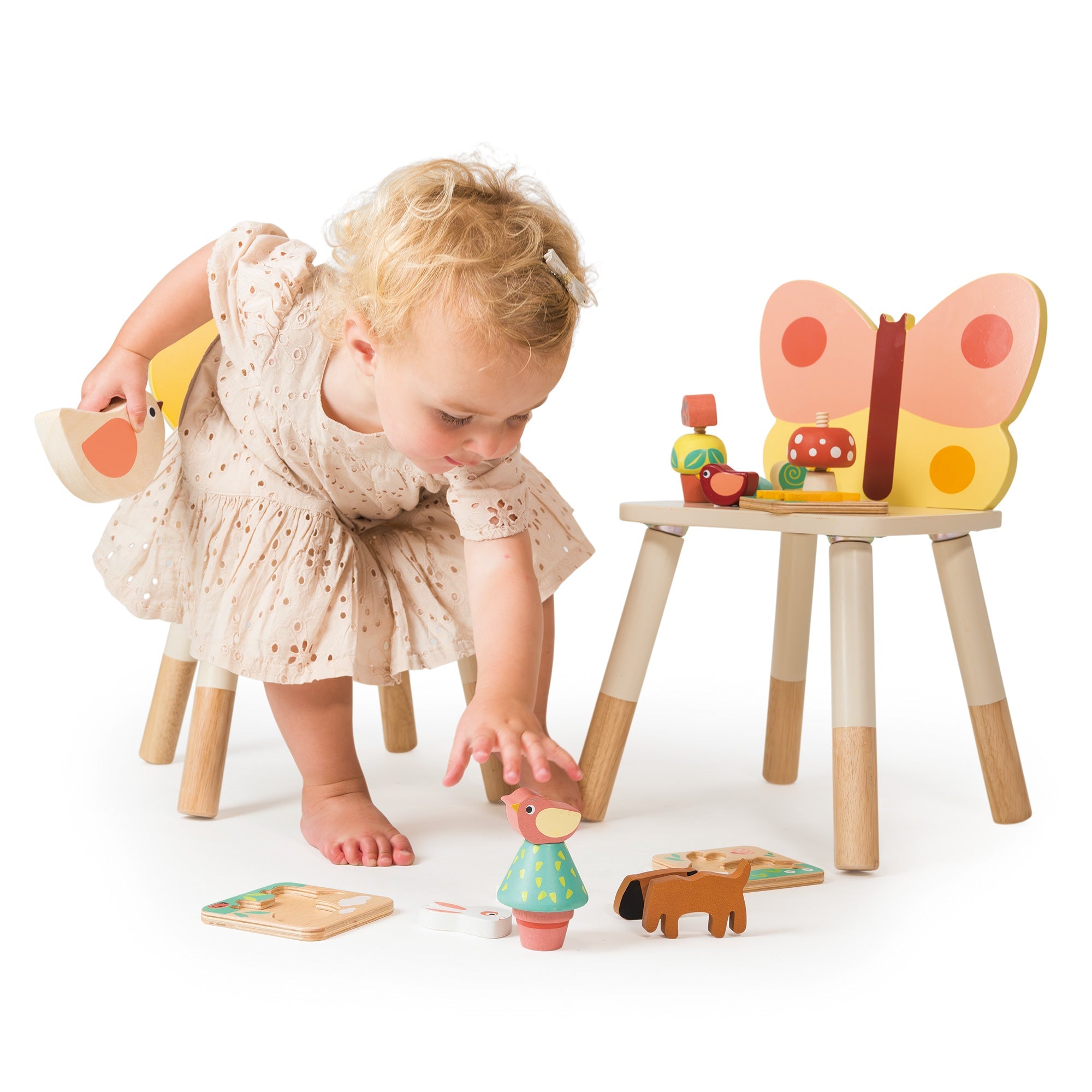 Garden Butterfly Chair - Mentari - Sustainable Wooden Toys Made in Indonesia - Eco - Friendly Play