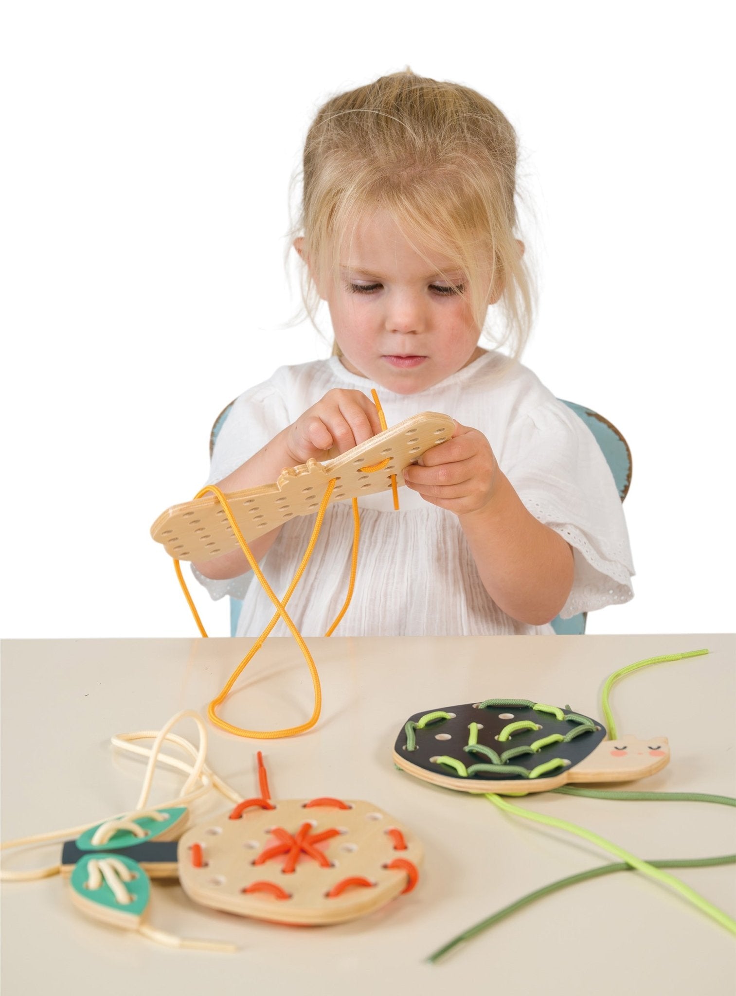 Garden Lacing Fun - Mentari - Sustainable Wooden Toys Made in Indonesia - Eco - Friendly Play