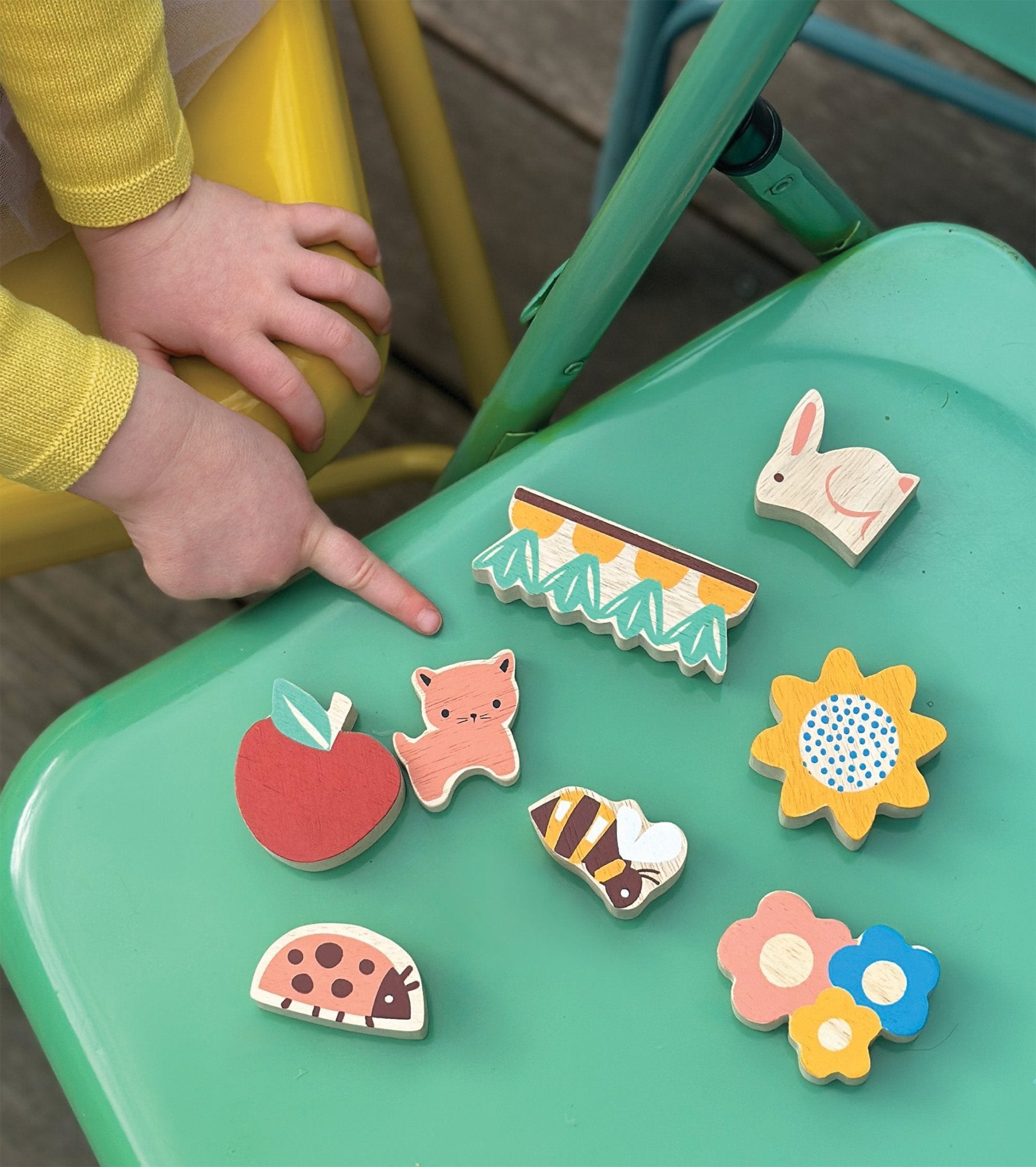 Happy Stacking Garden - Mentari - Sustainable Wooden Toys Made in Indonesia - Eco-Friendly Play