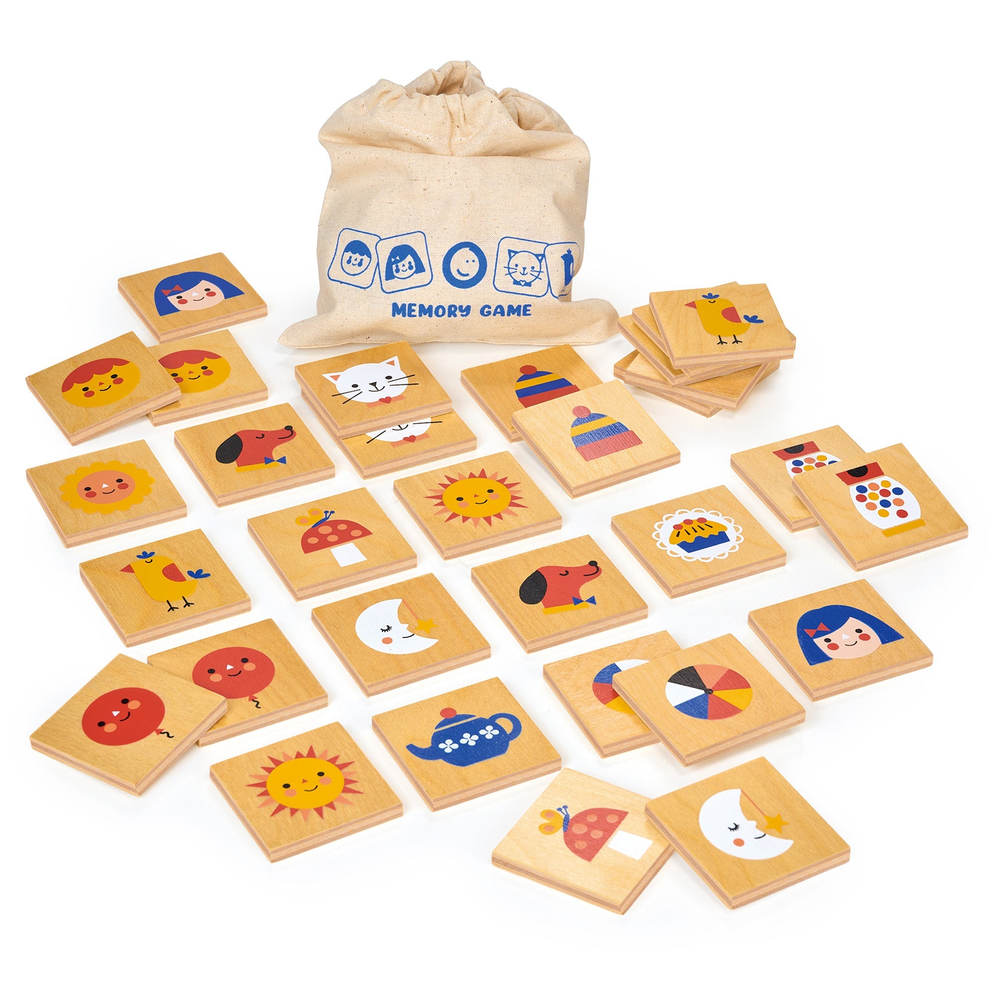 Memory Game - Mentari - Sustainable Wooden Toys Made in Indonesia - Eco-Friendly Play