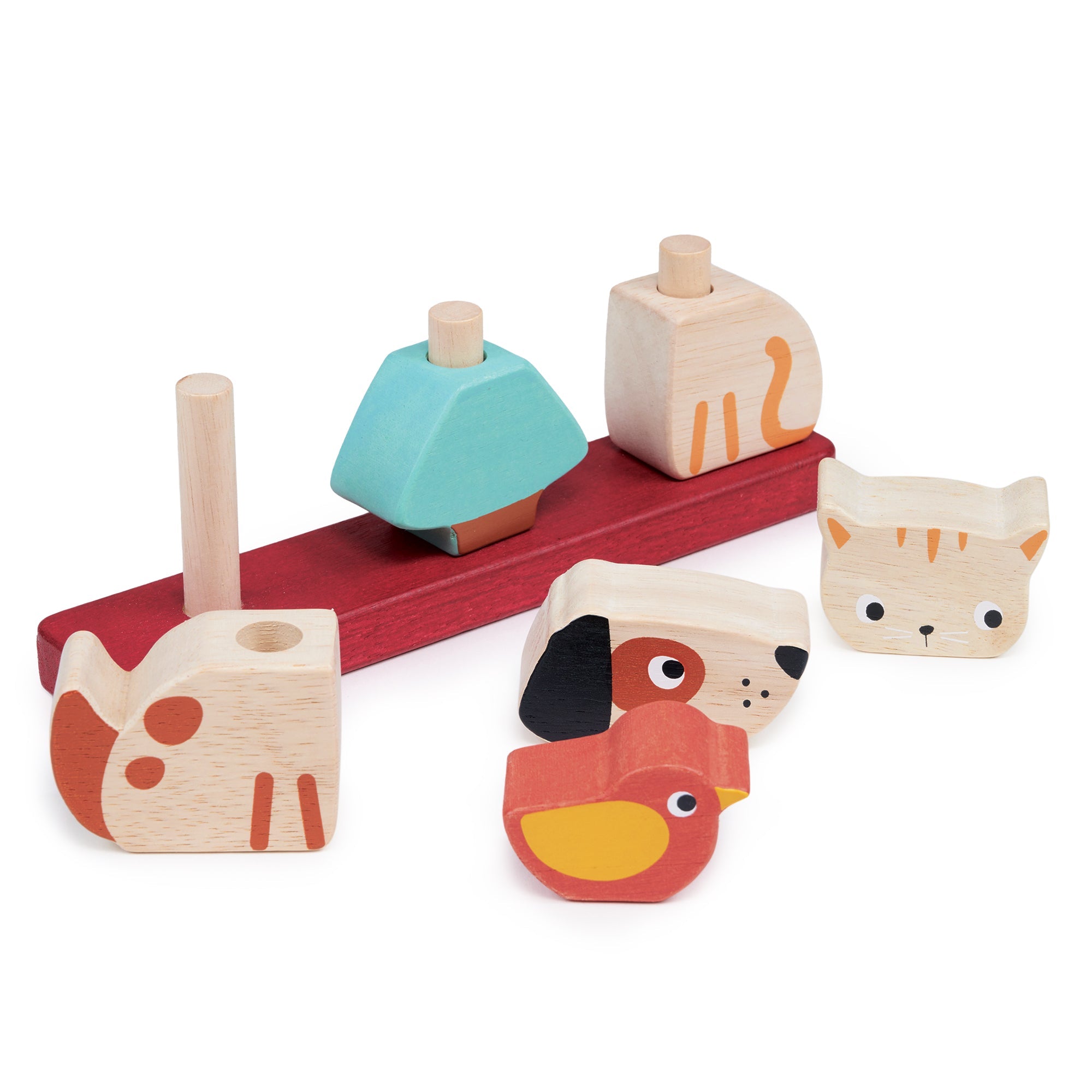 Pet Stacker - Mentari - Sustainable Wooden Toys Made in Indonesia - Eco - Friendly Play