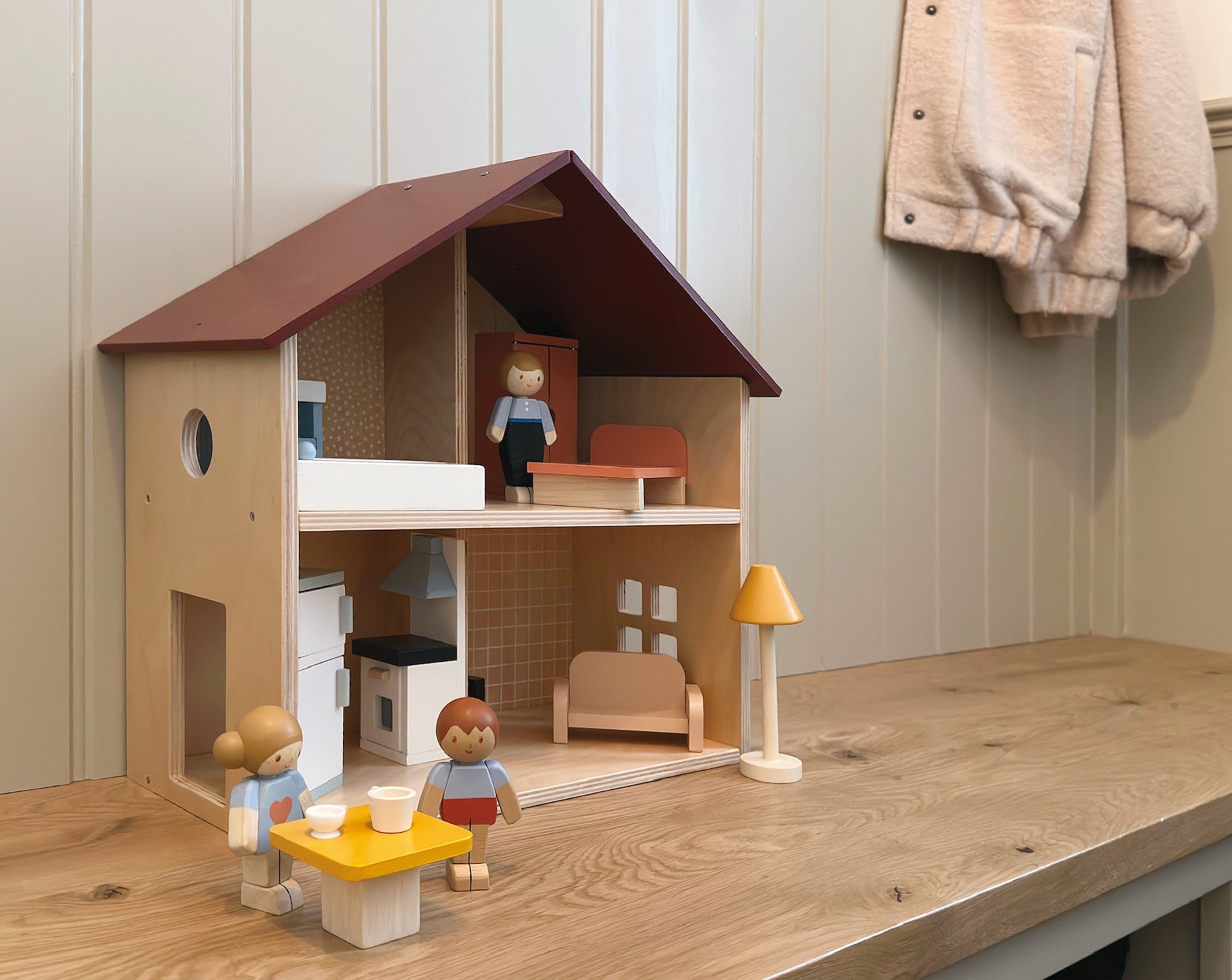 Poppets Dollhouse - Mentari - Sustainable Wooden Toys Made in Indonesia - Eco - Friendly Play