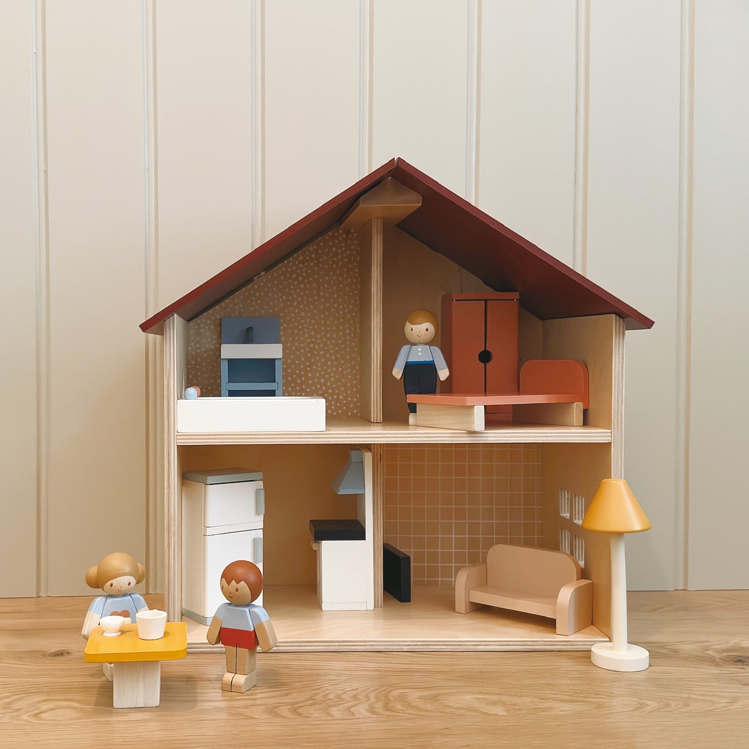 Poppets Dollhouse - Mentari - Sustainable Wooden Toys Made in Indonesia - Eco - Friendly Play