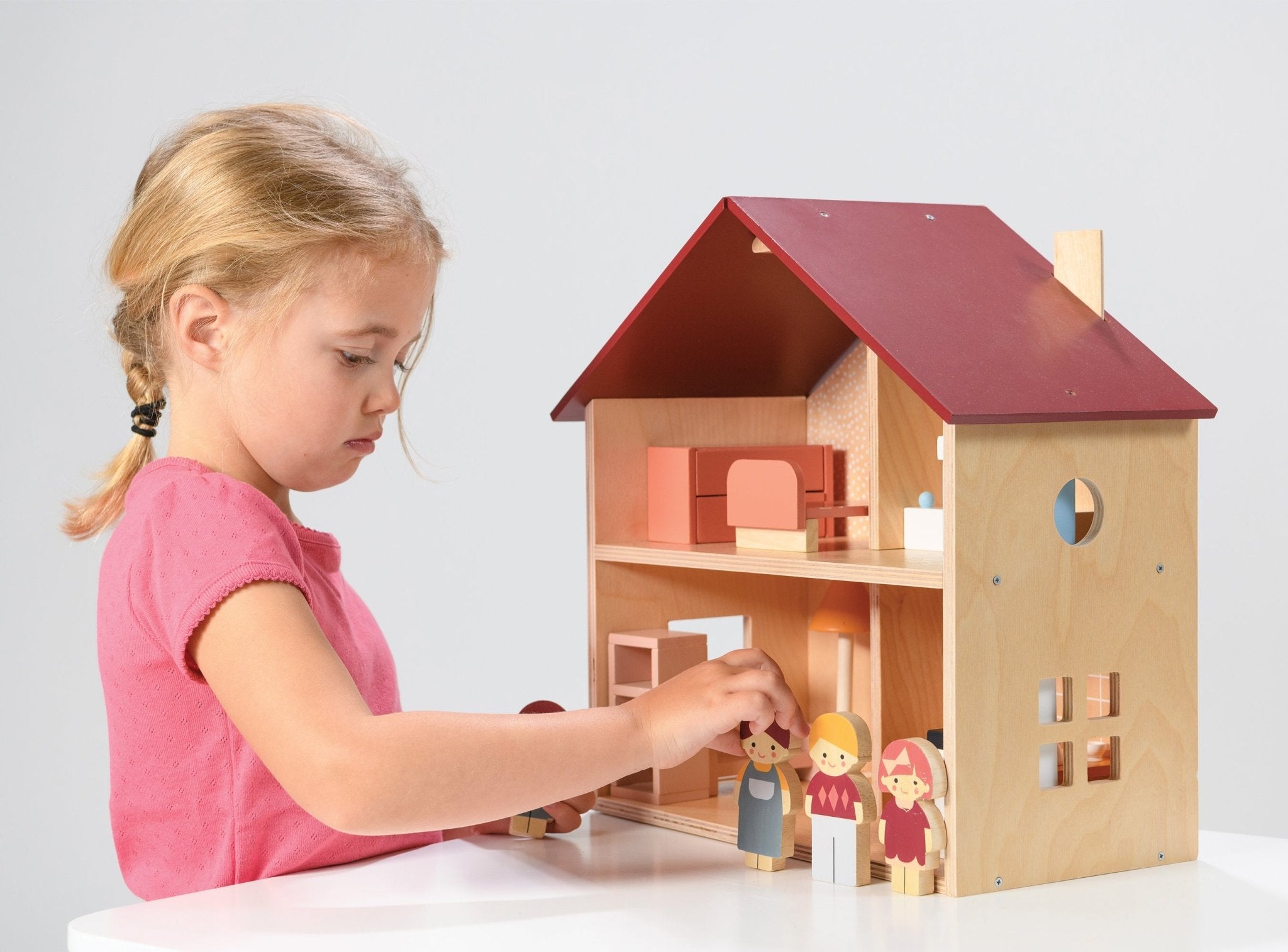 Poppets Dollhouse - Mentari - Sustainable Wooden Toys Made in Indonesia - Eco - Friendly Play