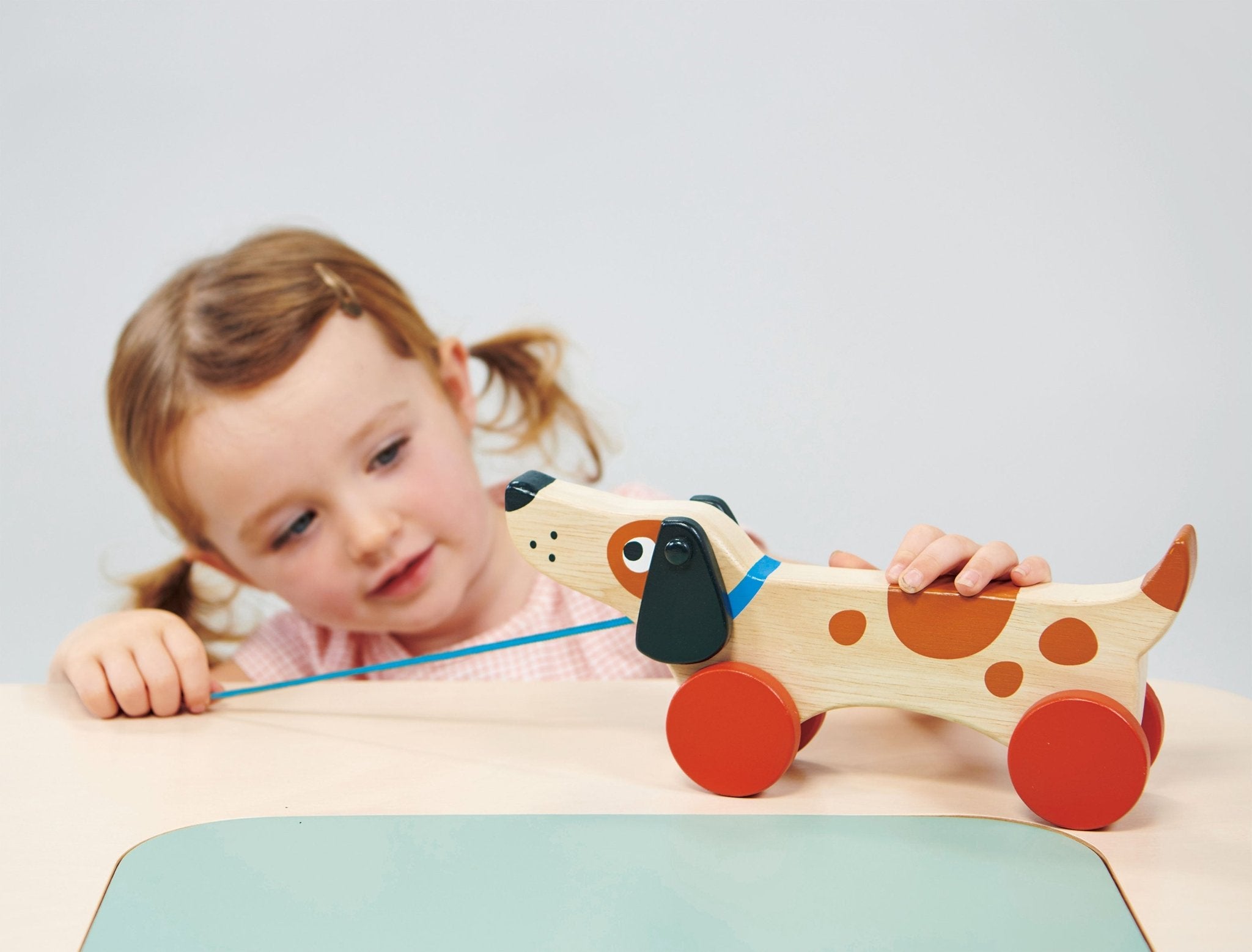 Puppy on Wheels - Mentari - Sustainable Wooden Toys Made in Indonesia - Eco-Friendly Play