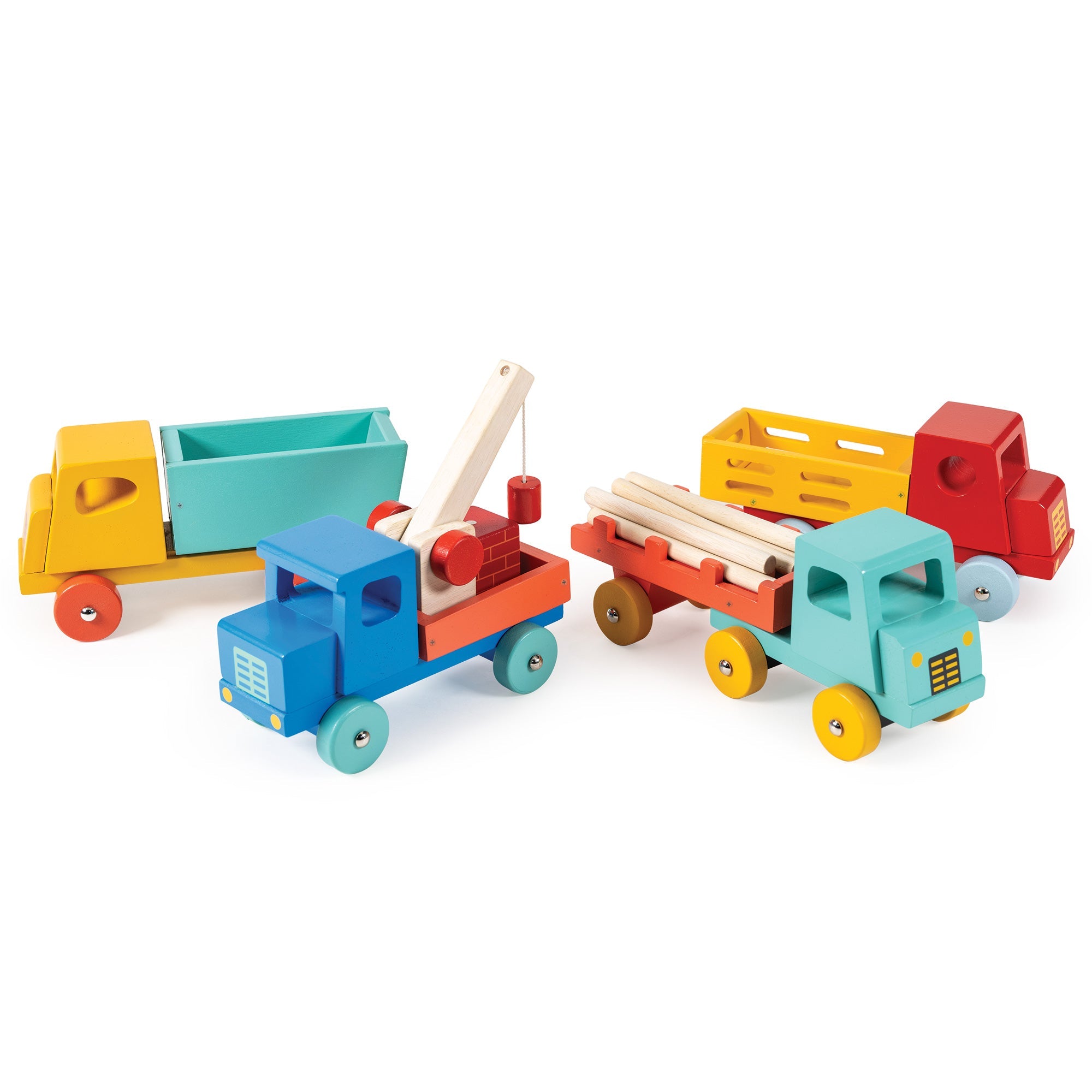 Red Truck - Mentari - Sustainable Wooden Toys Made in Indonesia - Eco - Friendly Play