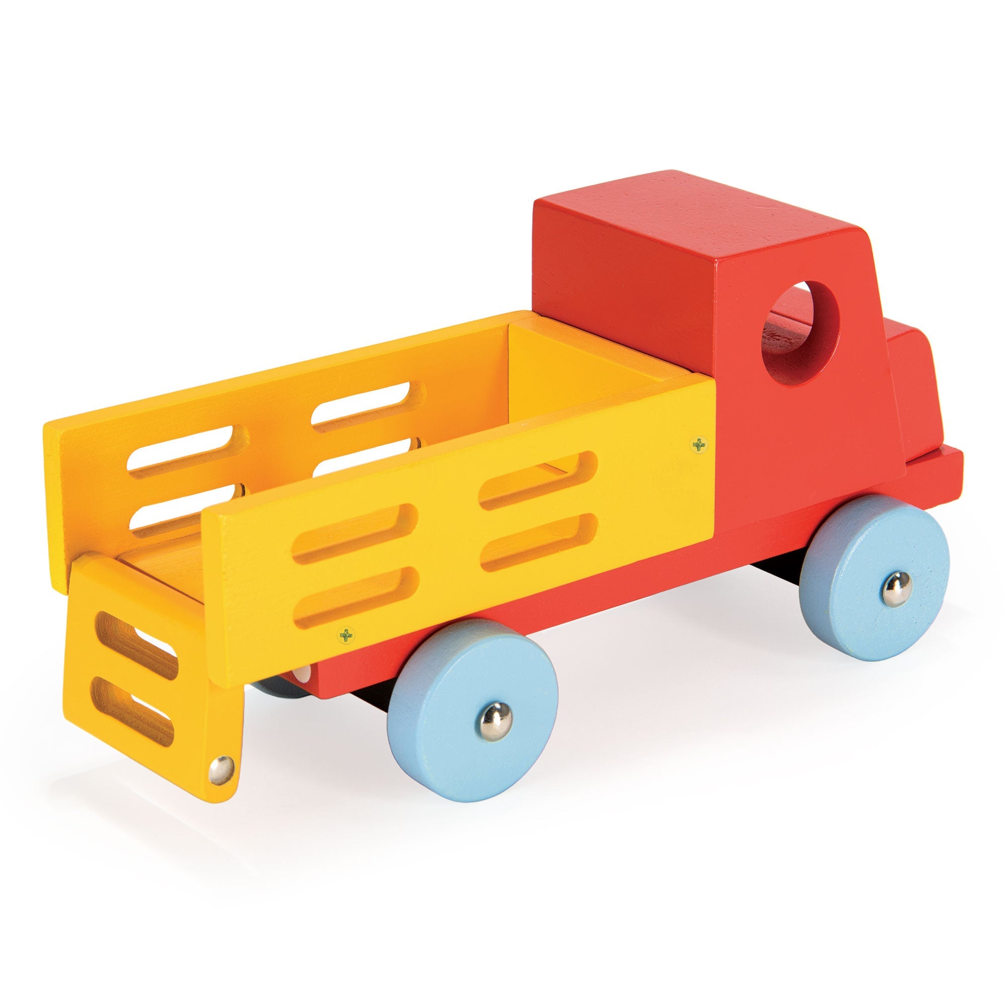 Red Truck - Mentari - Sustainable Wooden Toys Made in Indonesia - Eco - Friendly Play