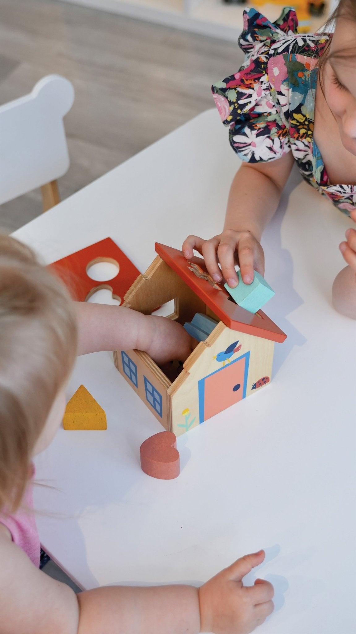 Shape Sorter House - Mentari - Sustainable Wooden Toys Made in Indonesia - Eco - Friendly Play