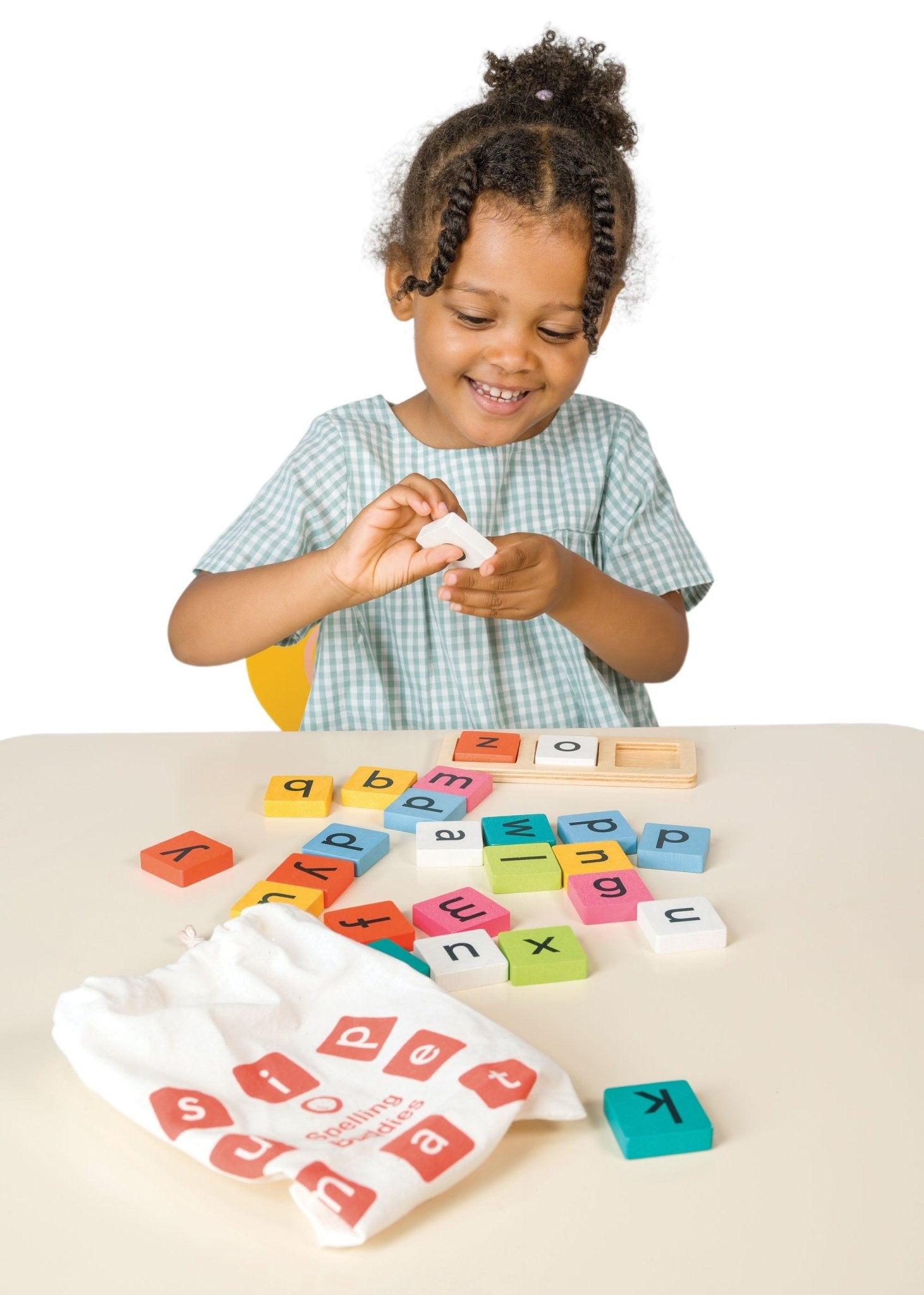 Spelling Buddies - Mentari - Sustainable Wooden Toys Made in Indonesia - Eco - Friendly Play