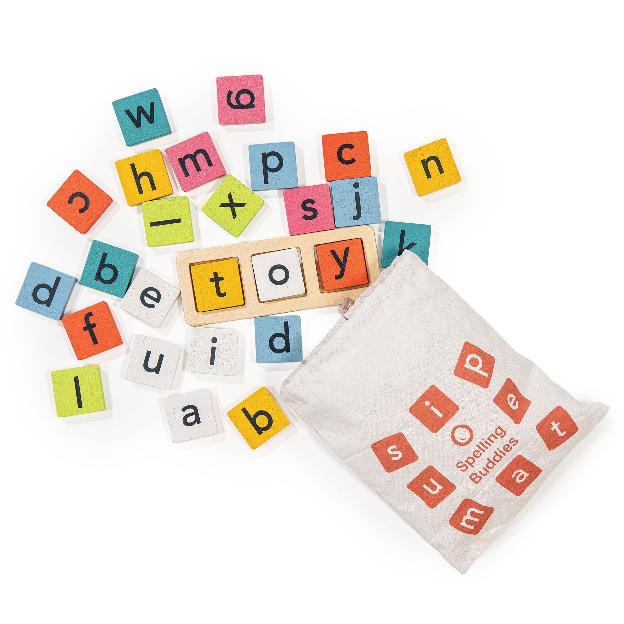 Spelling Buddies - Mentari - Sustainable Wooden Toys Made in Indonesia - Eco - Friendly Play