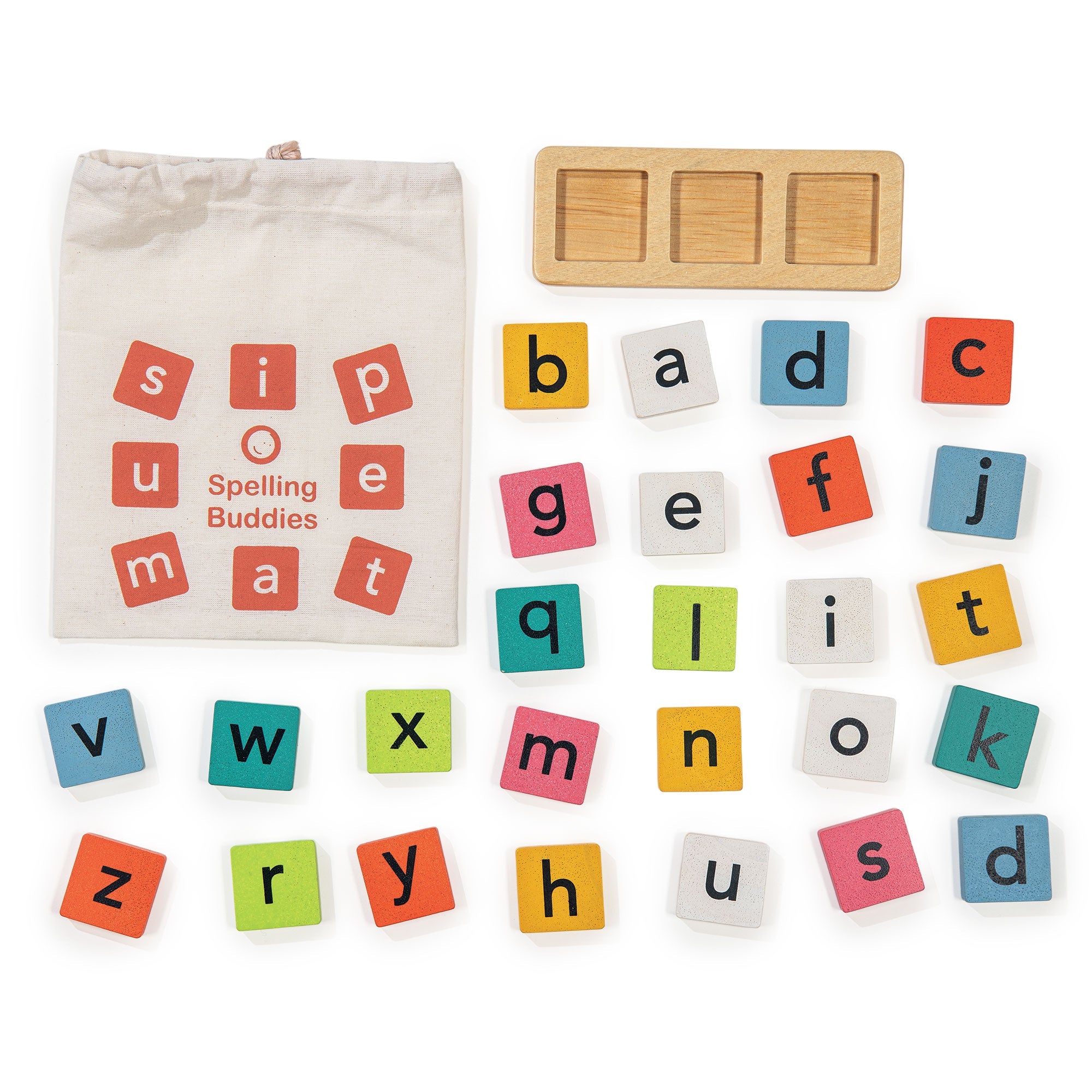 Spelling Buddies - Mentari - Sustainable Wooden Toys Made in Indonesia - Eco - Friendly Play