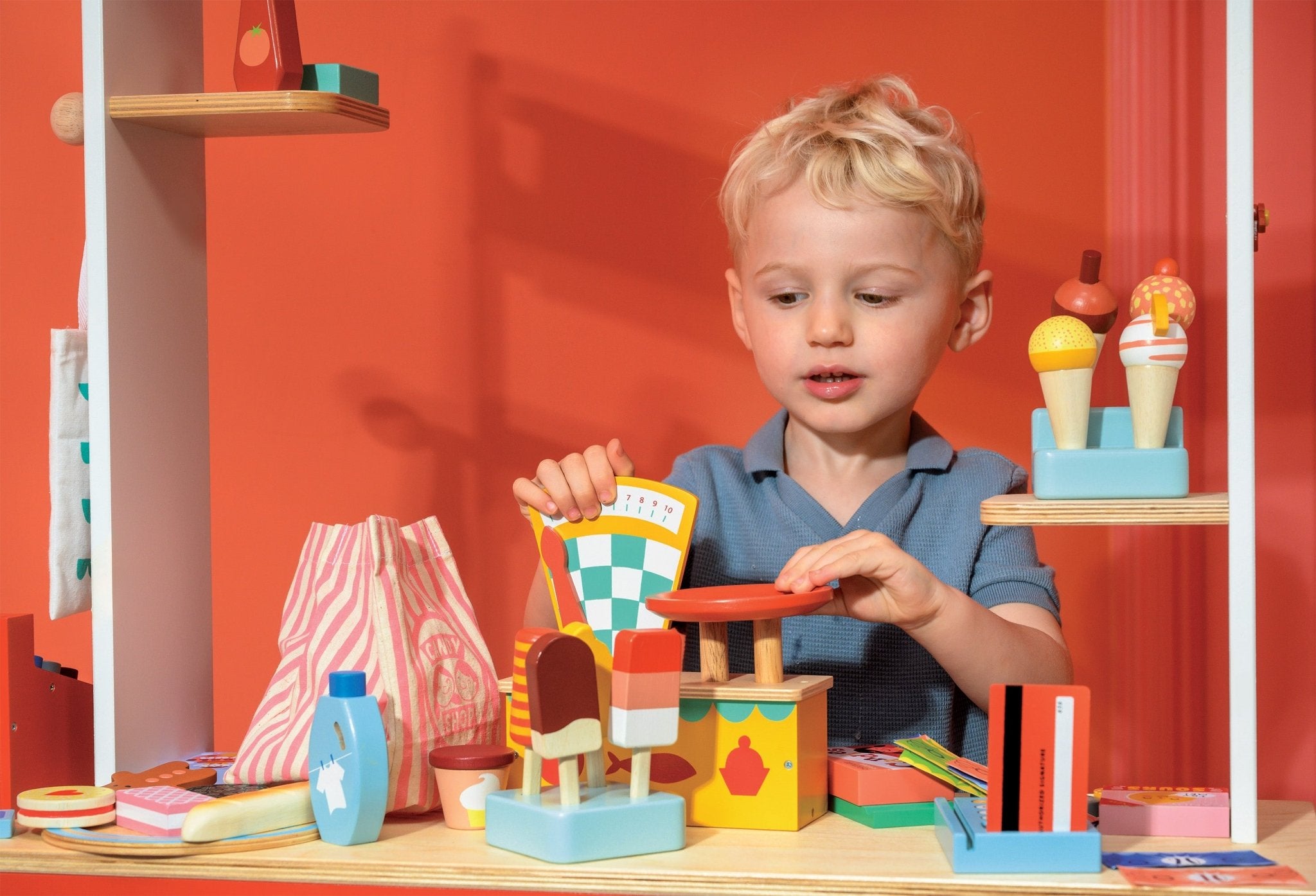 Wooden Ice Cream Stand Toy for Kids — Age 2+ | Mentari