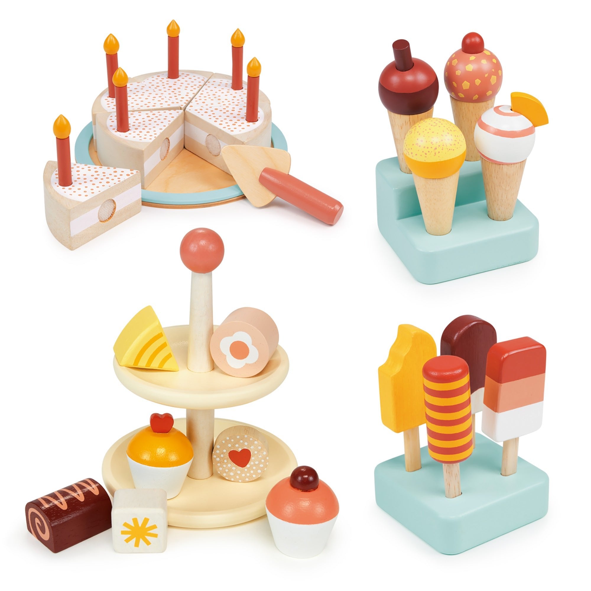 Sweet Treats Bundle - Mentari - Sustainable Wooden Toys Made in Indonesia - Eco - Friendly Play