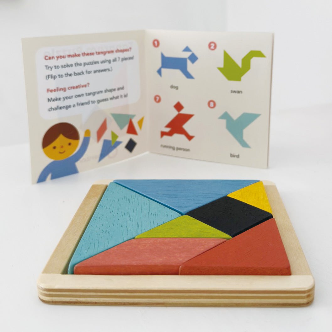 Tangram Puzzle - Mentari - Sustainable Wooden Toys Made in Indonesia - Eco - Friendly Play