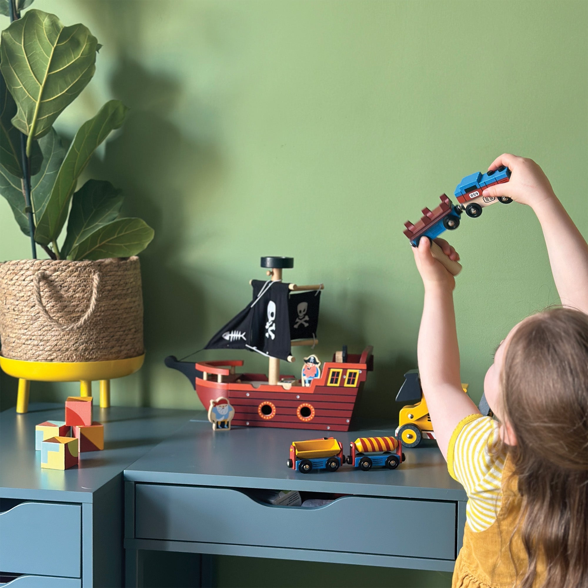 The Cargo Train - Mentari - Sustainable Wooden Toys Made in Indonesia - Eco-Friendly Play