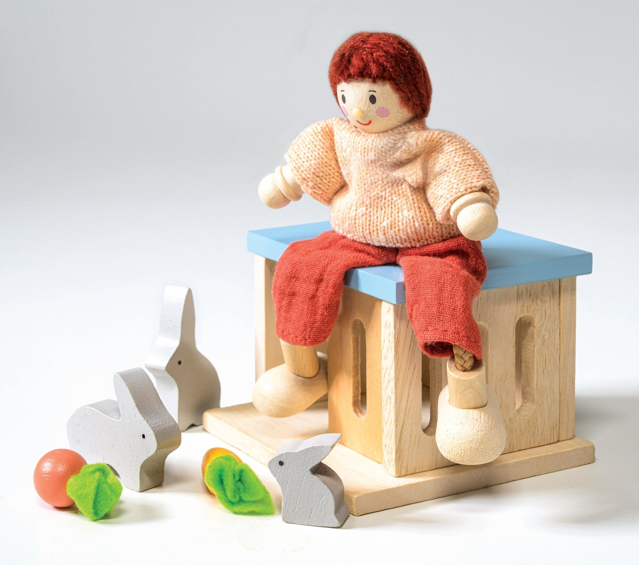 The Honeybunch Doll Family - Mentari - Sustainable Wooden Toys Made in Indonesia - Eco - Friendly Play